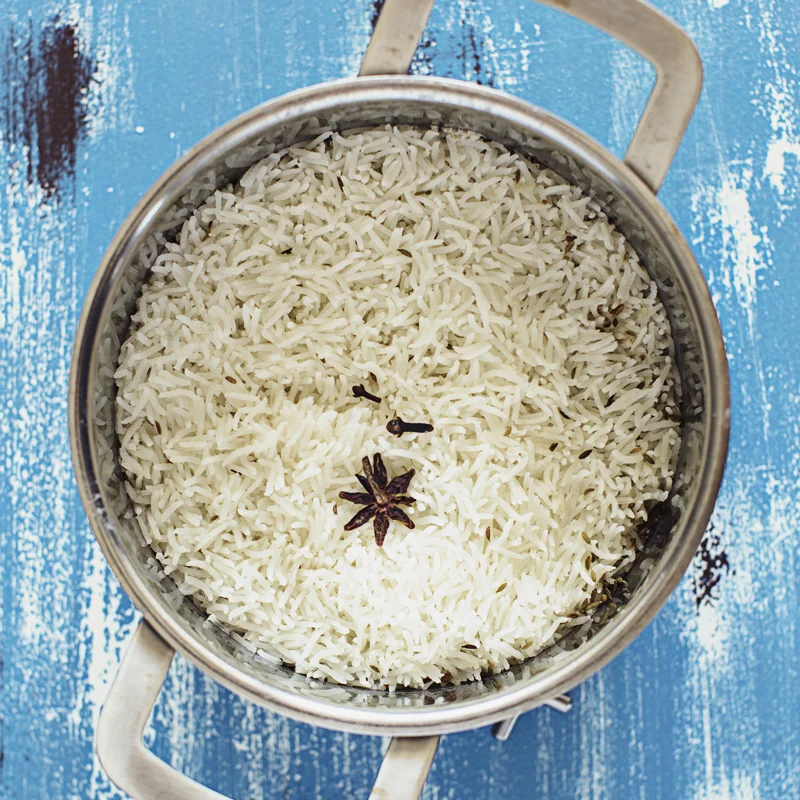 El arroz basmati completamente cocido (sin aceite) -cocoon El arroz basmati completamente cocido (sin aceite) -cocoon