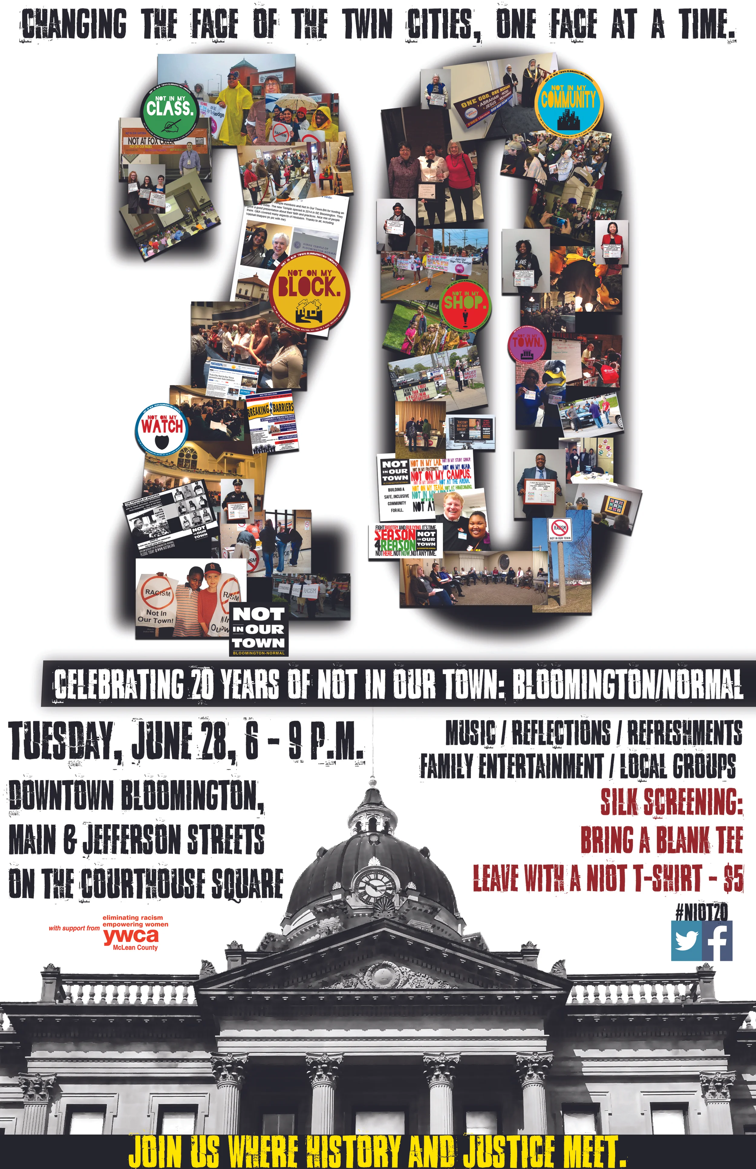 NIOTBN celebrated 20 years of building a safer, more inclusive community June 28, 2016, at Bloomington's Old Courthouse.