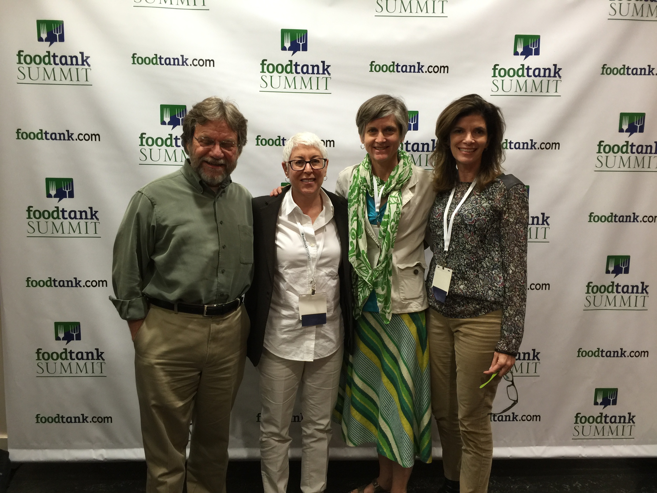 At the Food Tank Summit 2016 in Washington, DC. L to R: Bill Bolling, Food Well Alliance Chairman; Ellen Macht, Food Well Alliance Innovation and Strategy; Alice Rolls, Georgia Organics Executive Director; Bobbi de Winter, Food Well Alliance Executive Director.