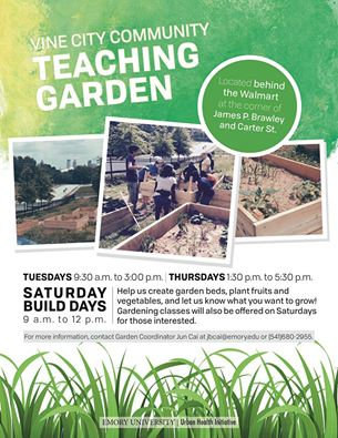Vine City Community Teaching Garden Looking for Volunteers