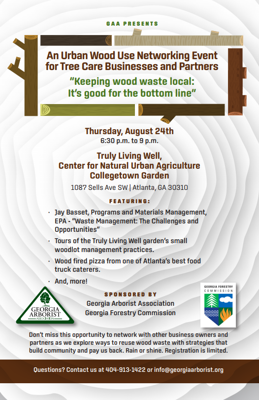 Urban Wood Use Networking Event For Tree Care Businesses and Partners