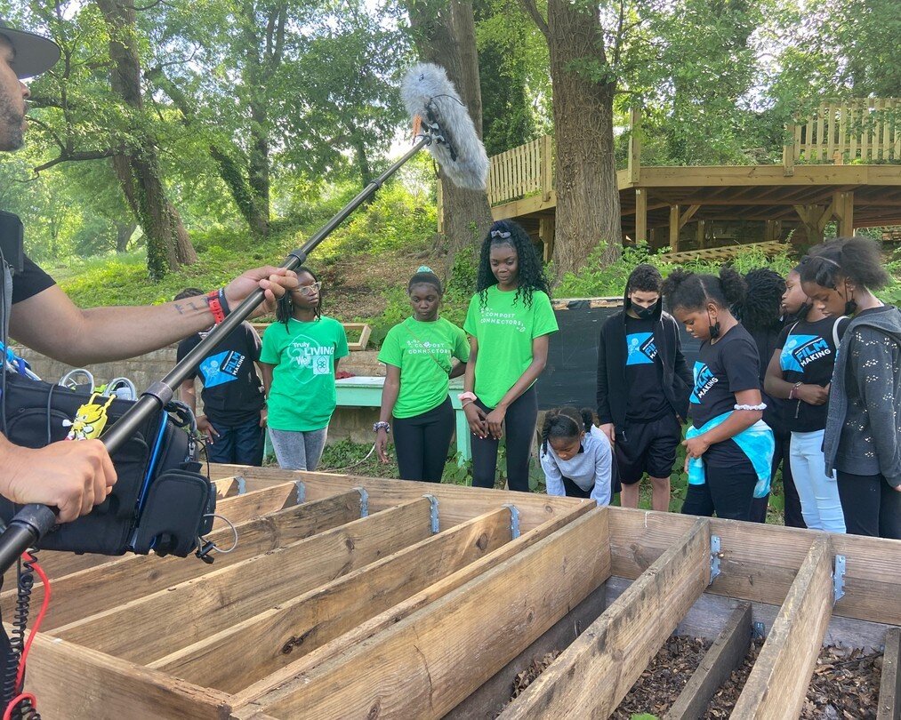 Compost Connectors students from Booker T. Washington High School participated in a documentary on food deserts titled &ldquo;HOPE for Healthy Food.&rdquo; Created by @youngmoviemakersofamerica with students from H.O.P.E. to New Heights, the film exa