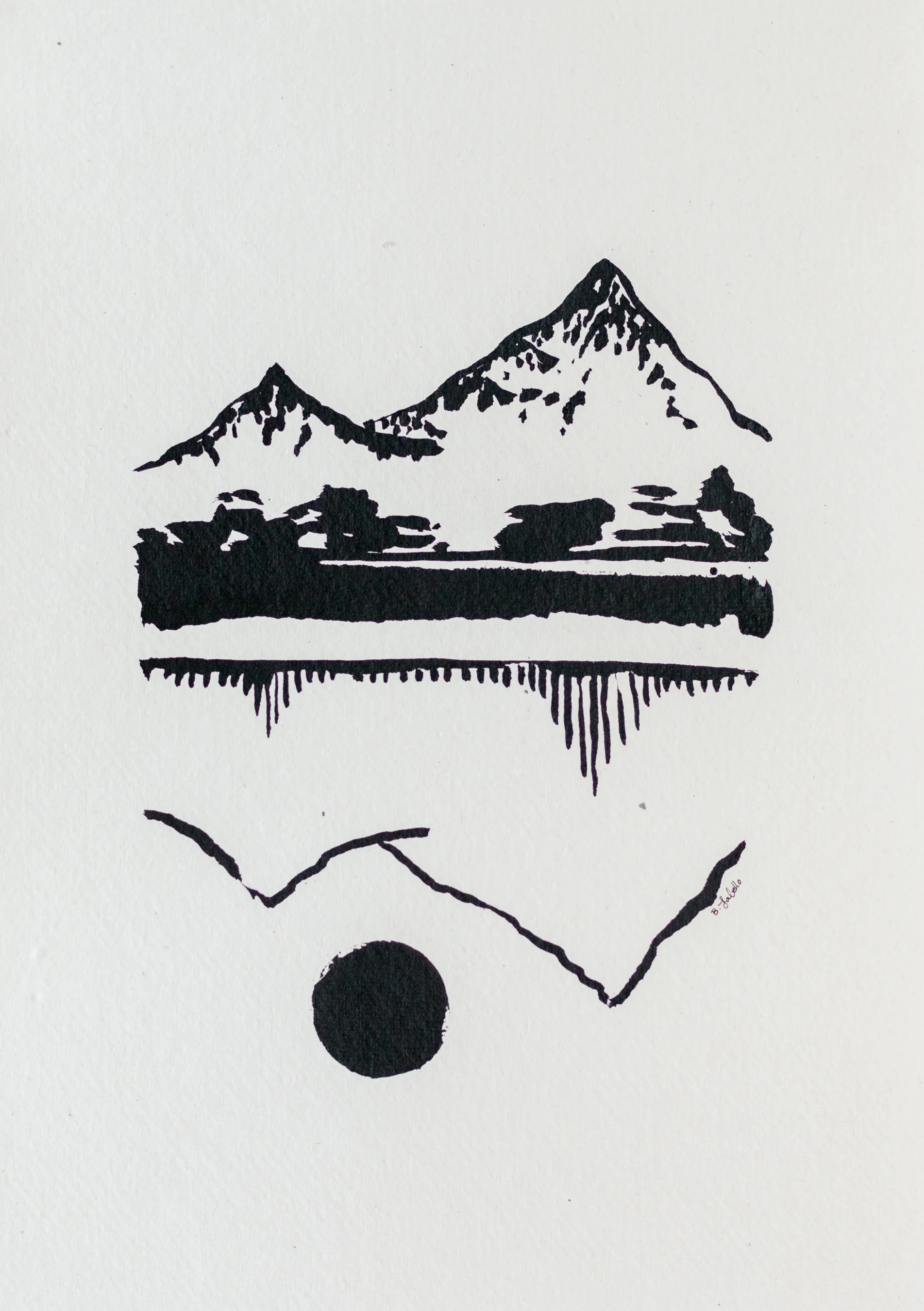 Mountain & Moon Reflection II, 2017