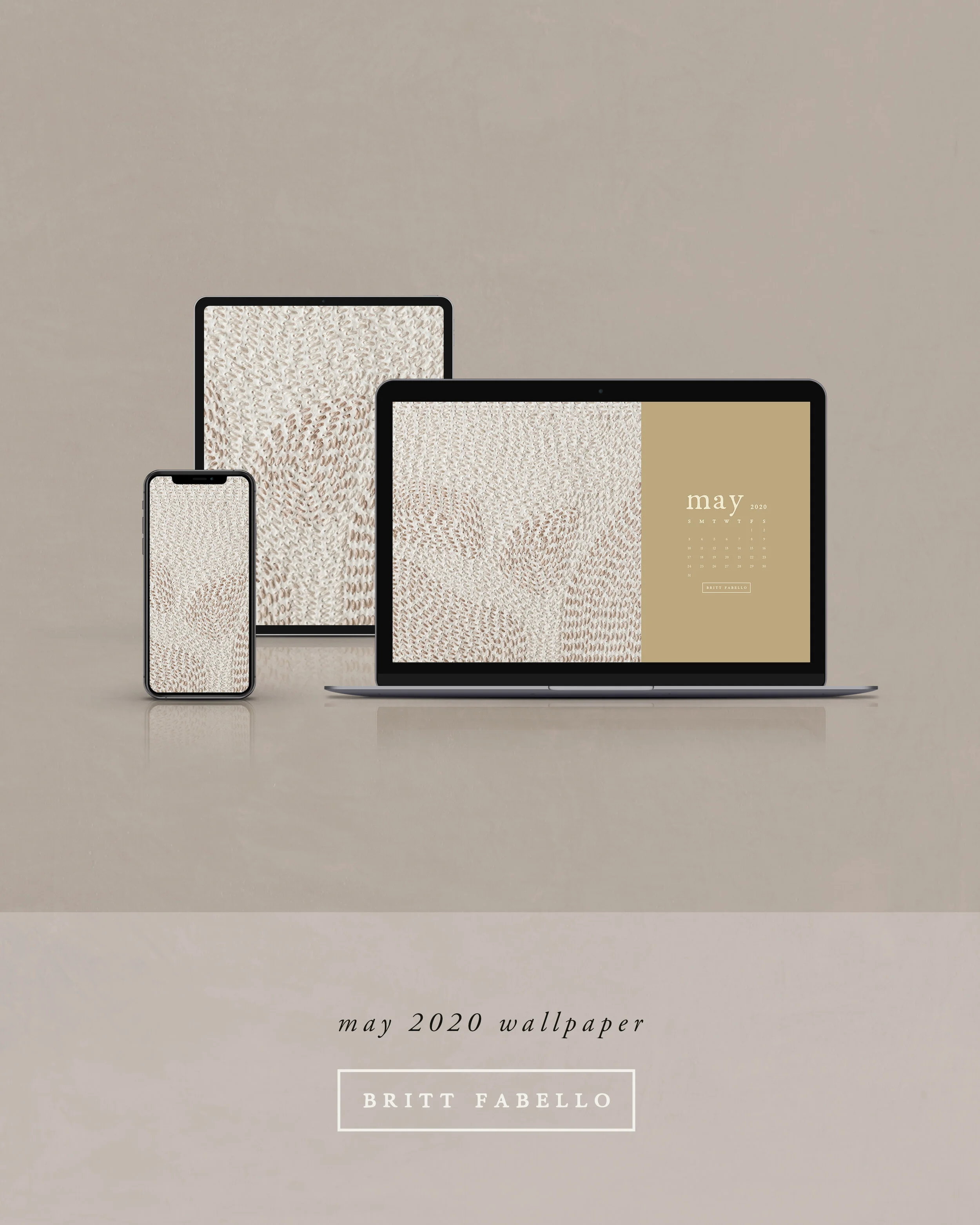 Wallpaper May 2020 Calendar Artwork Britt Fabello