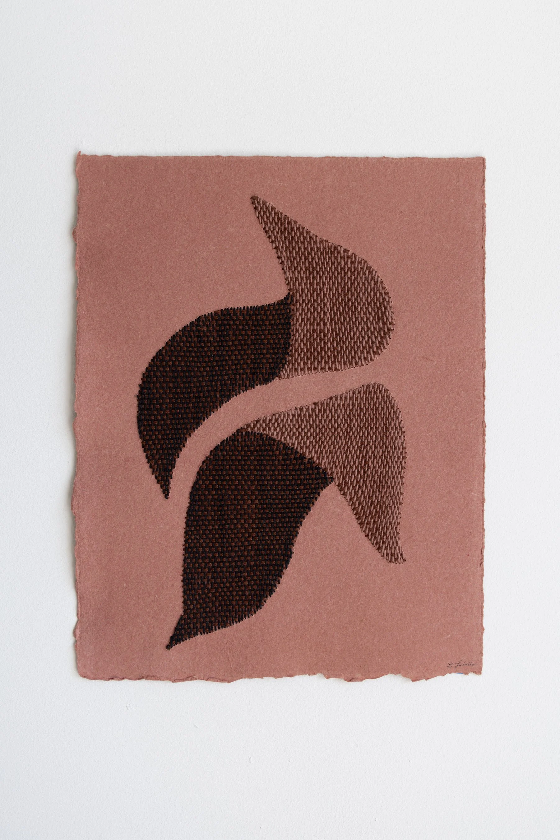  Unspoken Conversation , 2025
 
Woven thread on paper
 
 9.875" x 12.625" 