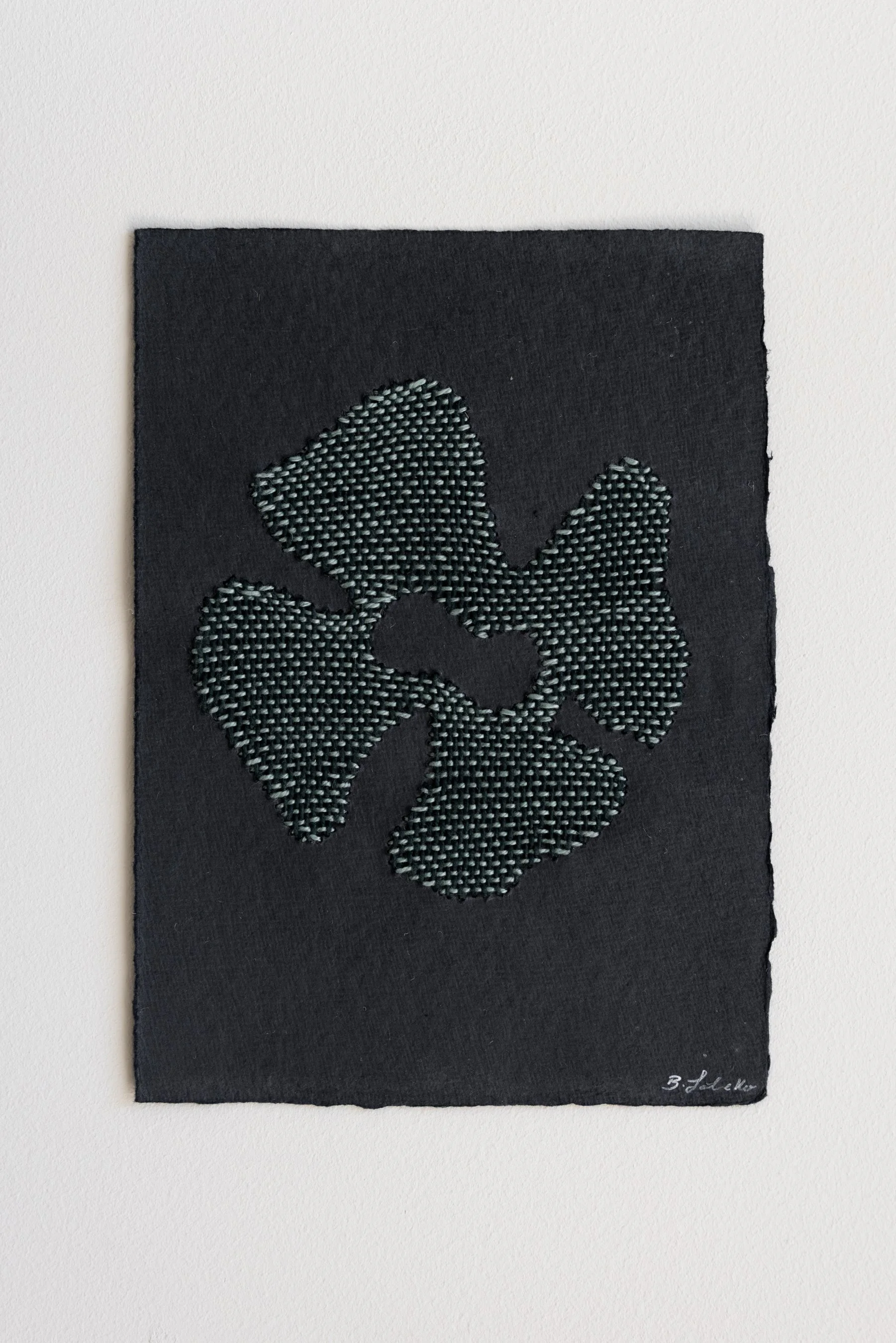  Flower Cell , 2025
 
Woven thread on cotton paper
 
 5.875" x 8.125" 