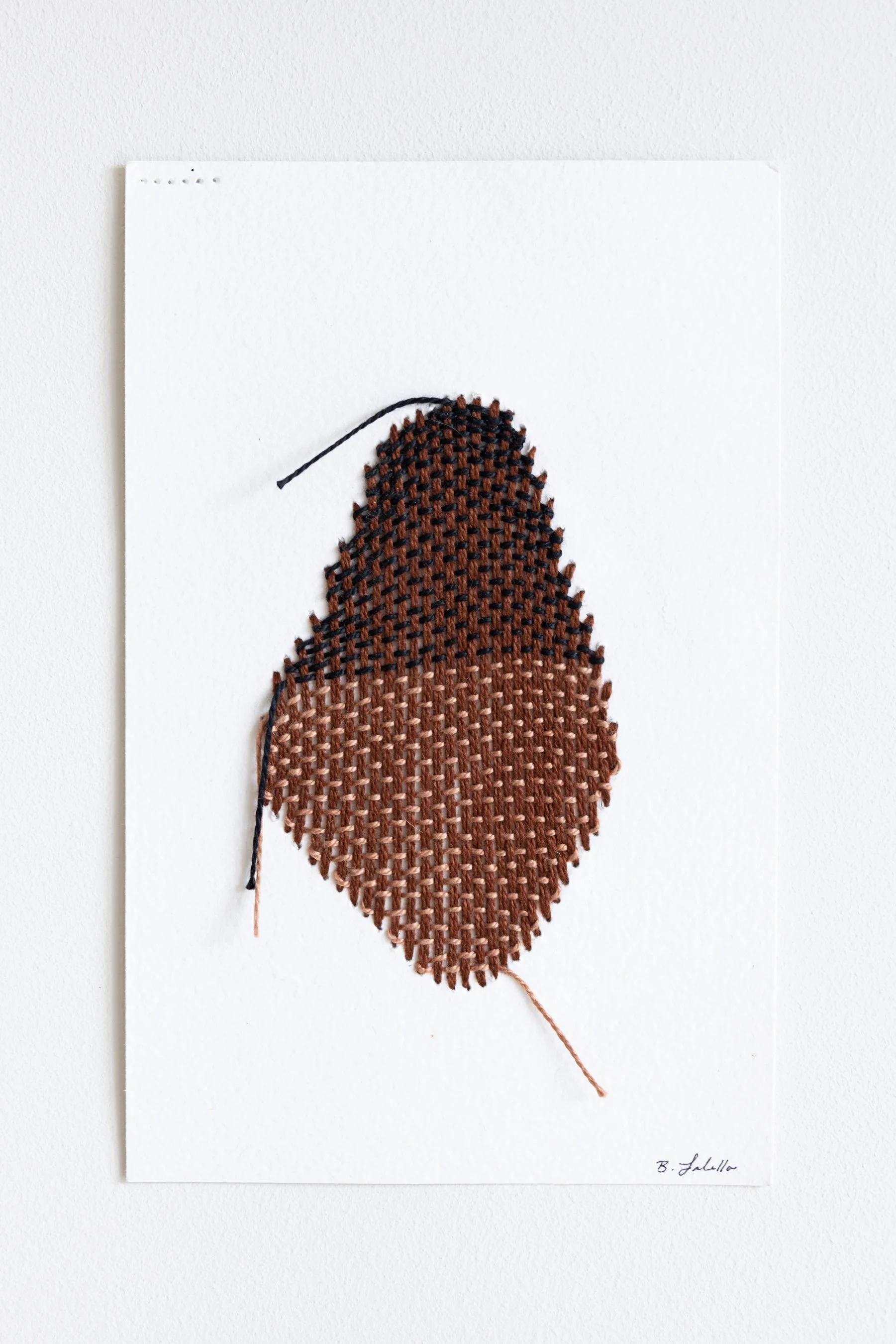  Camellia, No. 10 , 2025
 
Woven thread on paper
 
 5" x 7.875" 
