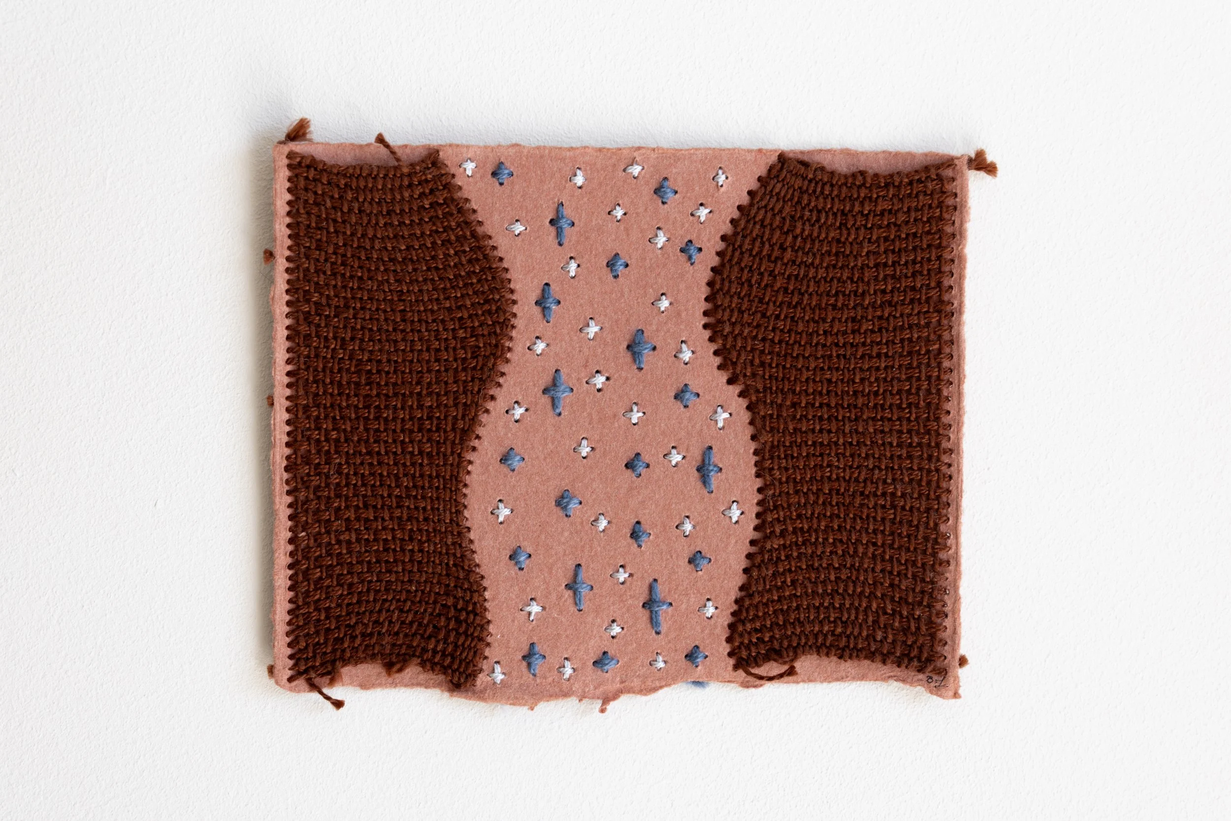  Deep Breath , 2025
 
Embroidery & woven thread on cotton paper
 
 6.25" x 5" 