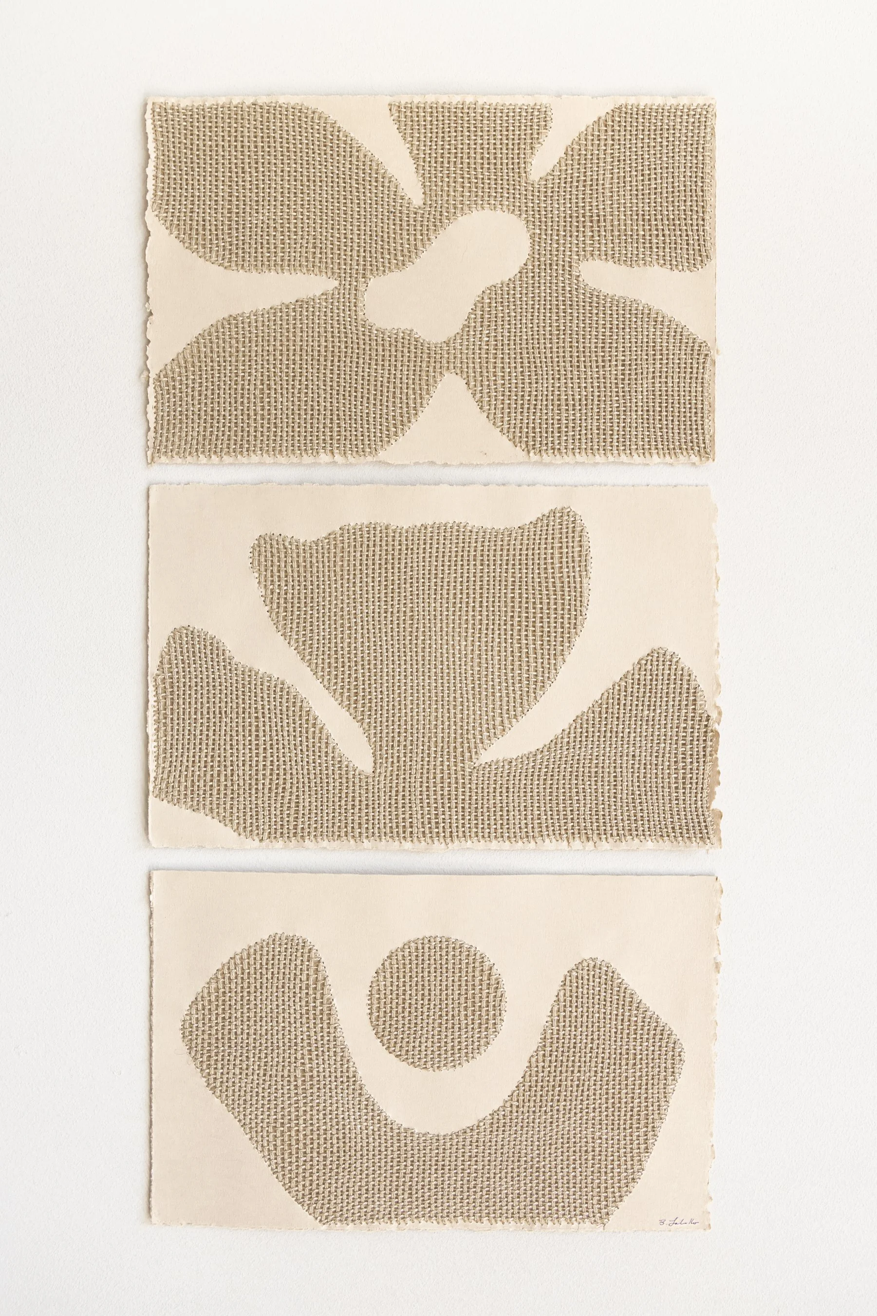  Life of a Flower , 2025
 
Woven thread on paper
 
 11" x 22" 