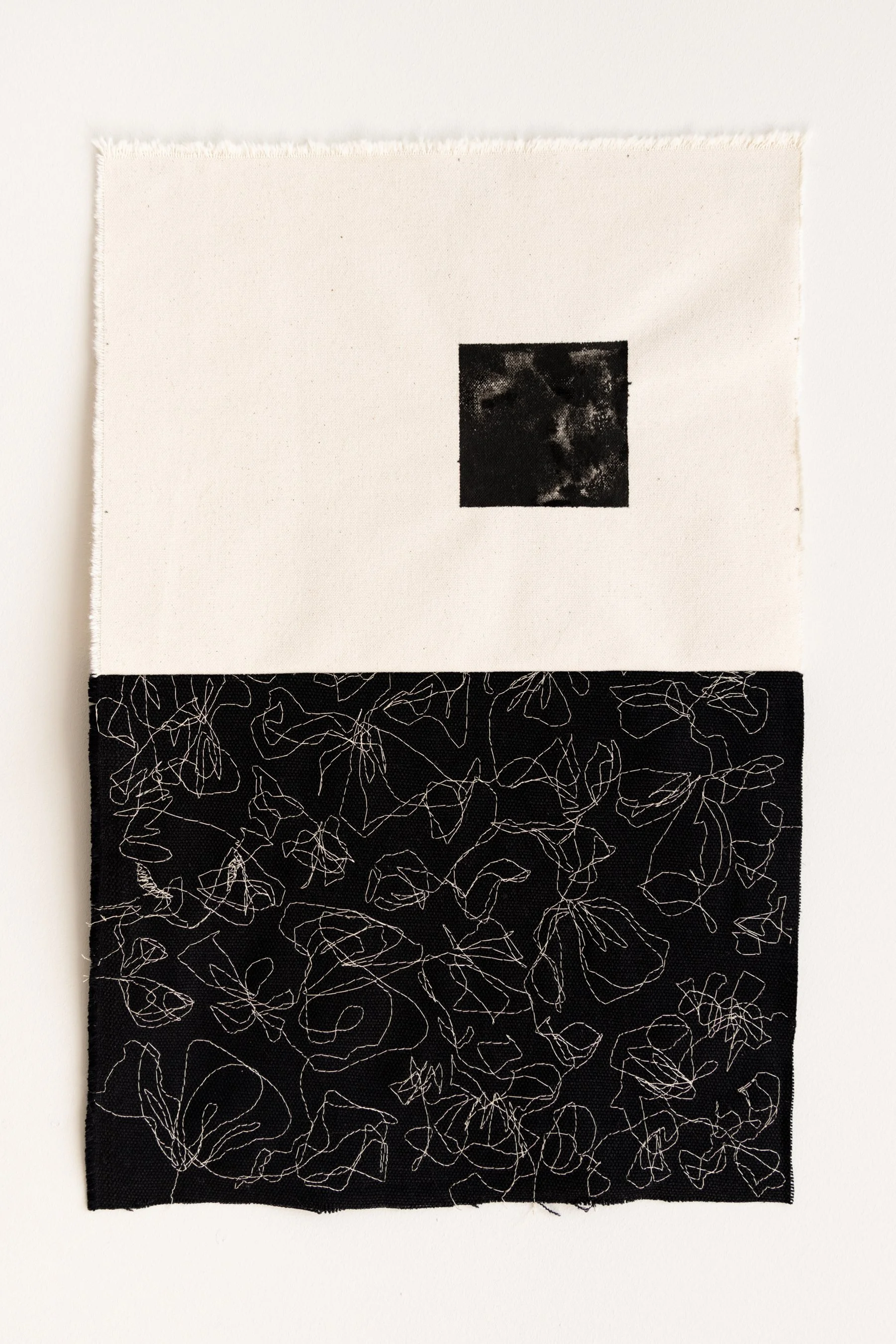  Camellia, No. 11 , 2025
 
Ink & thread on canvas
 
 12.5" x 19" 