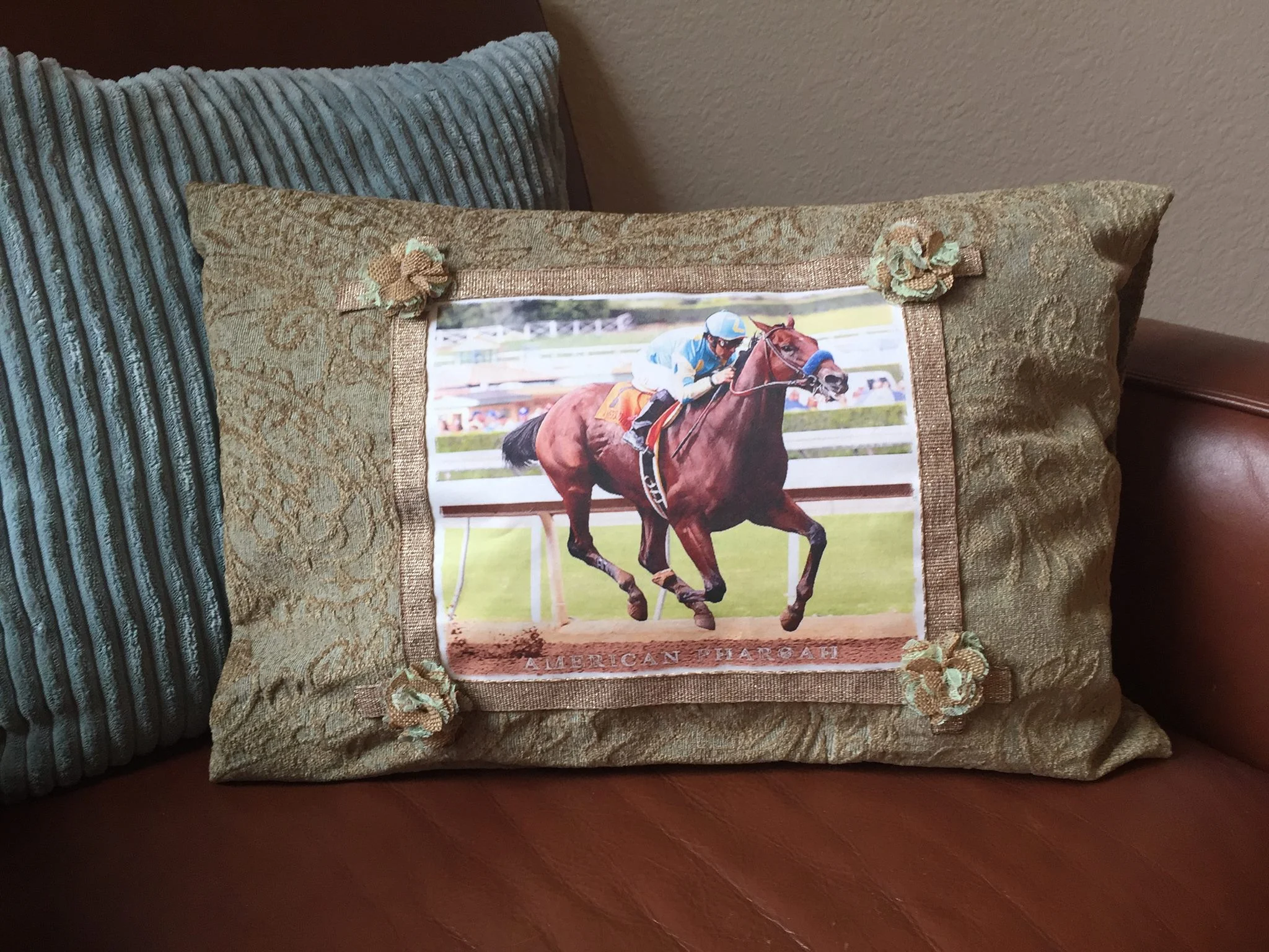Pillow color and trim can be custom choices