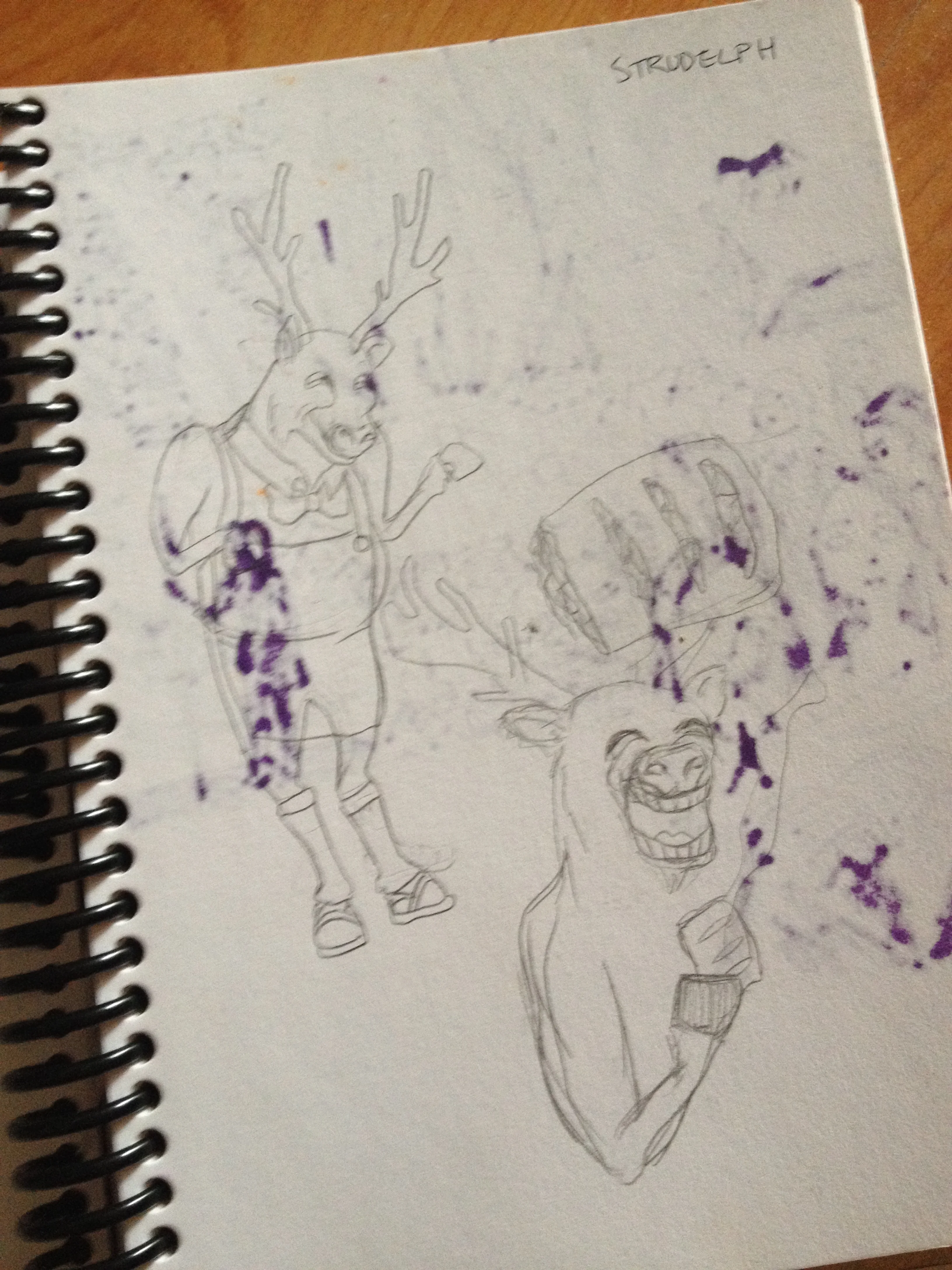 And initial sketch of Herr Strudelph.