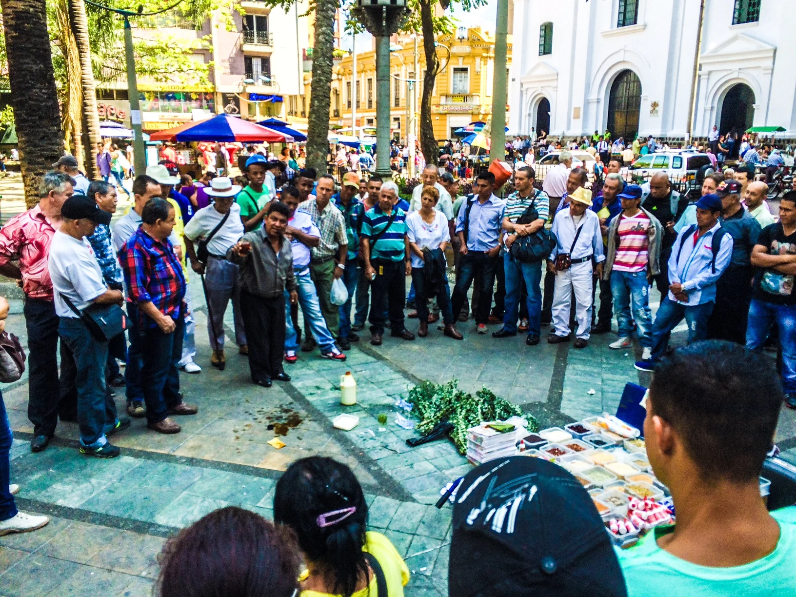 Snake-Oil salesman selling cures to anything and everything in the middle of the park... He was actually pretty good..&nbsp;