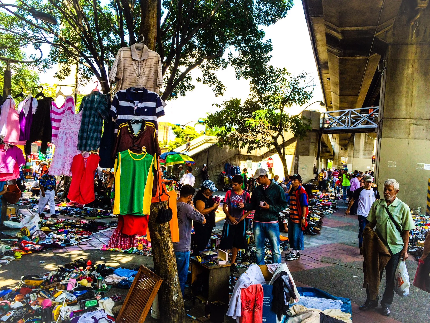 Thieves Market.... This place is quite interesting... it spans about one mile underneath the Metro... It is a flea market of stolen goods... you name it.. they have it... and theres a good possibility you may find something you thought you "lost".