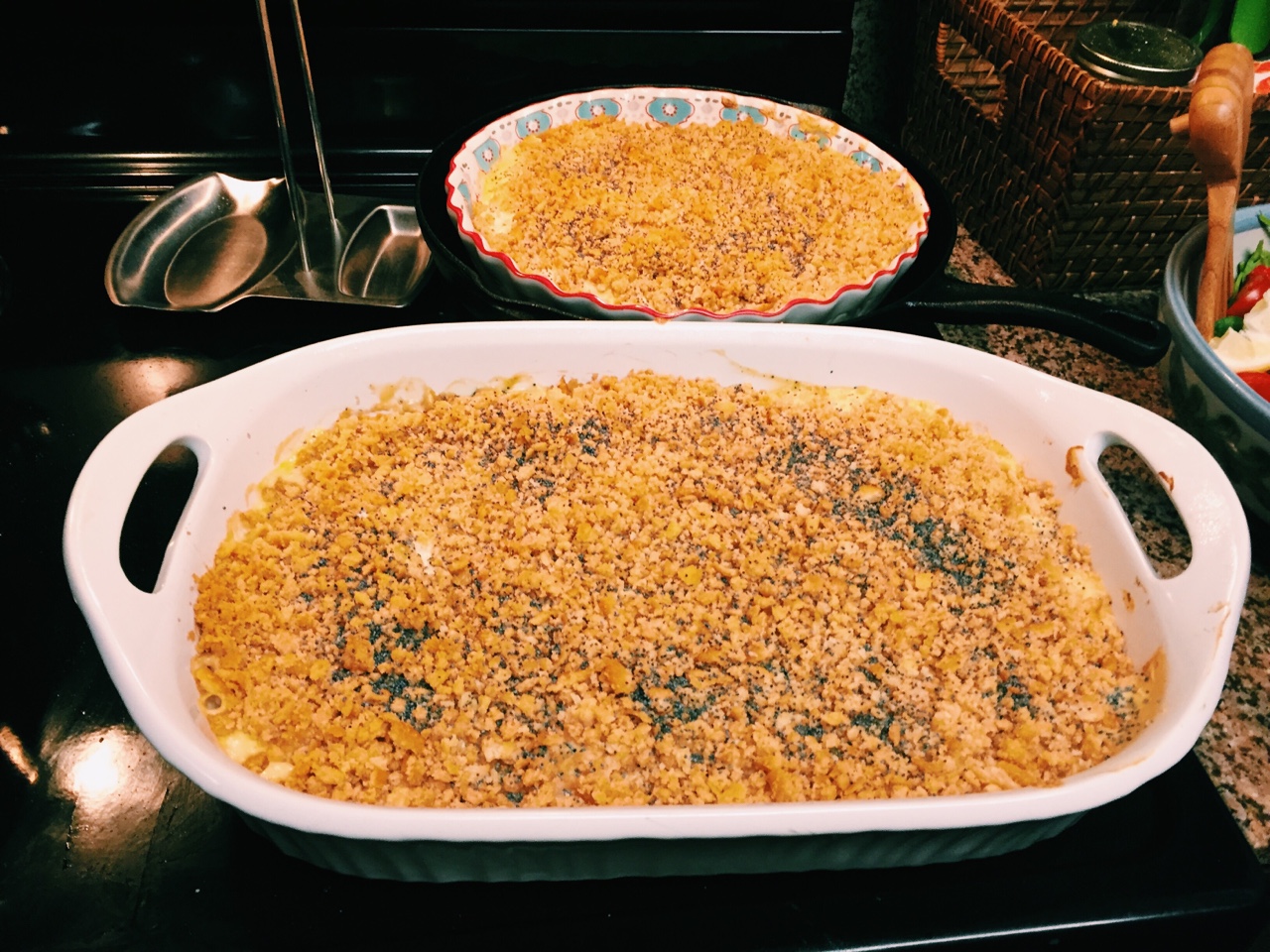 Yes, I had to make two dishes because these people were serious about their poppy seed chicken casserole. 