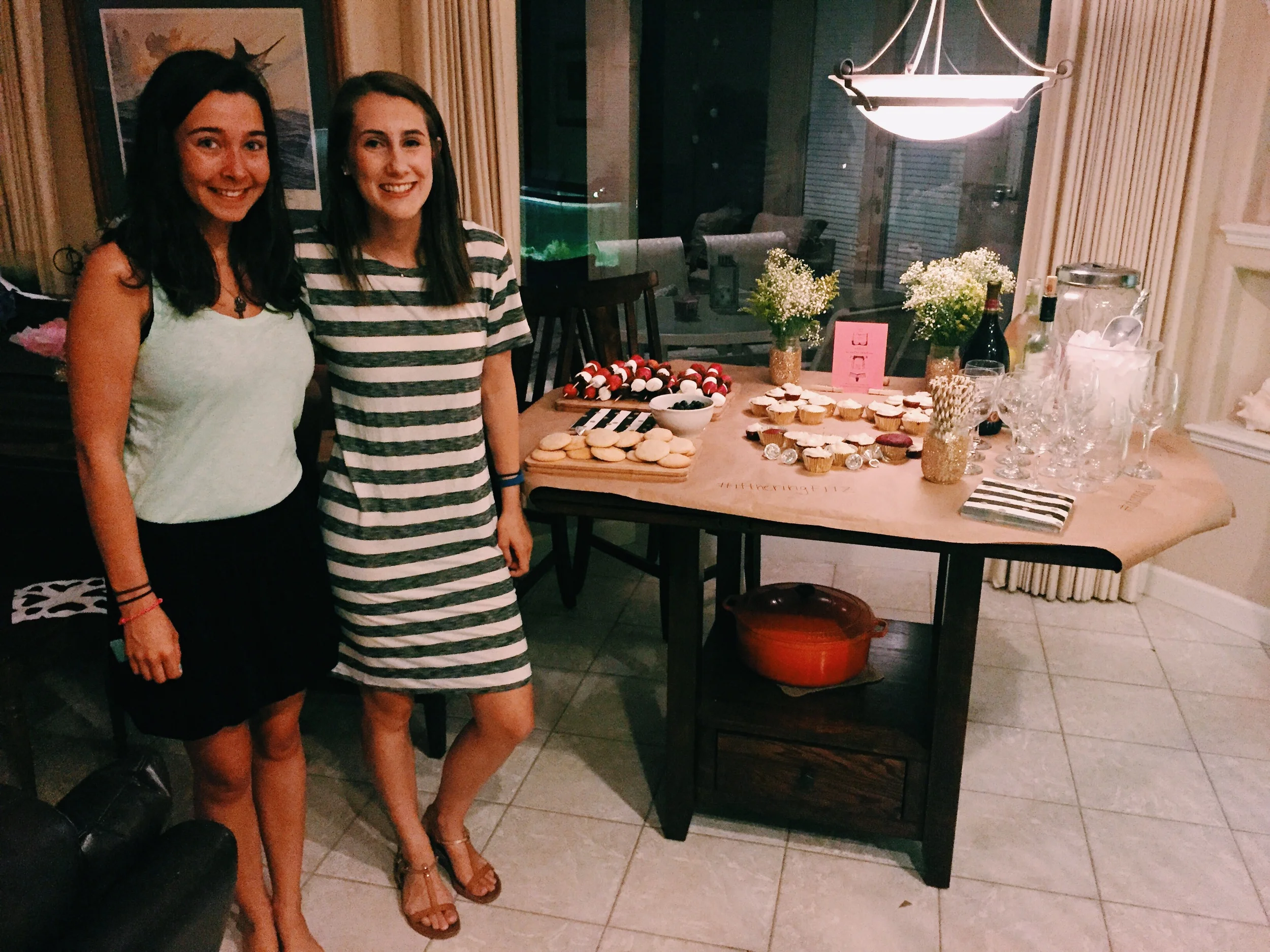 Natalie and I next to our party table!
