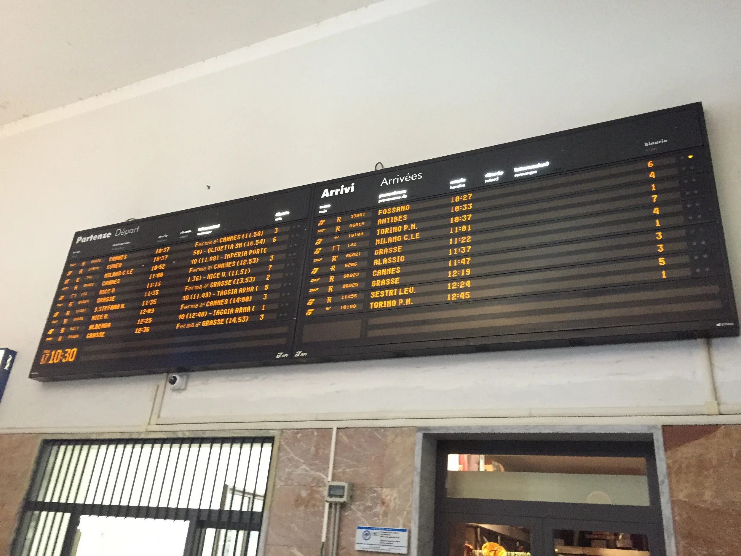 Train station in a small town in Italy.