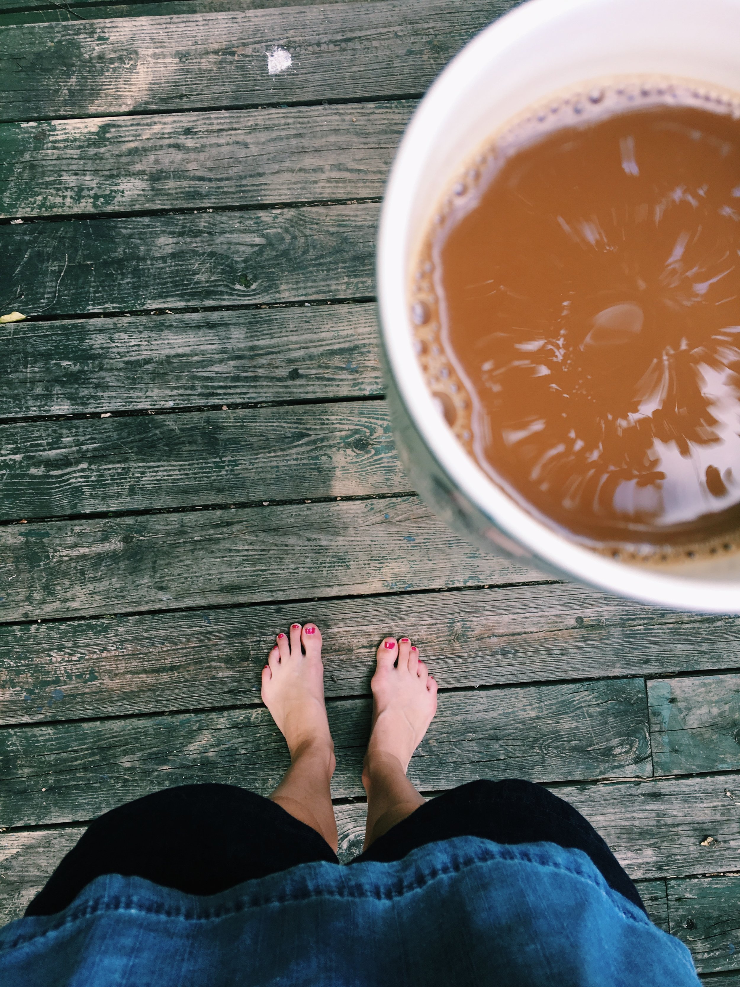 Books are best devoured on your backporch with coffee early(ish) in the morning. 
