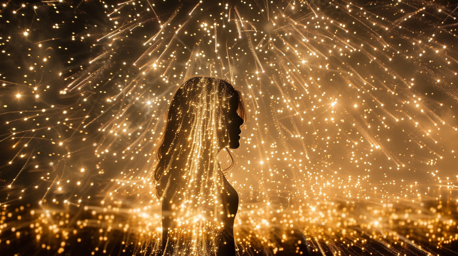 Women’s hands holding sparklers together, representing connection, shared reflection, and community support.