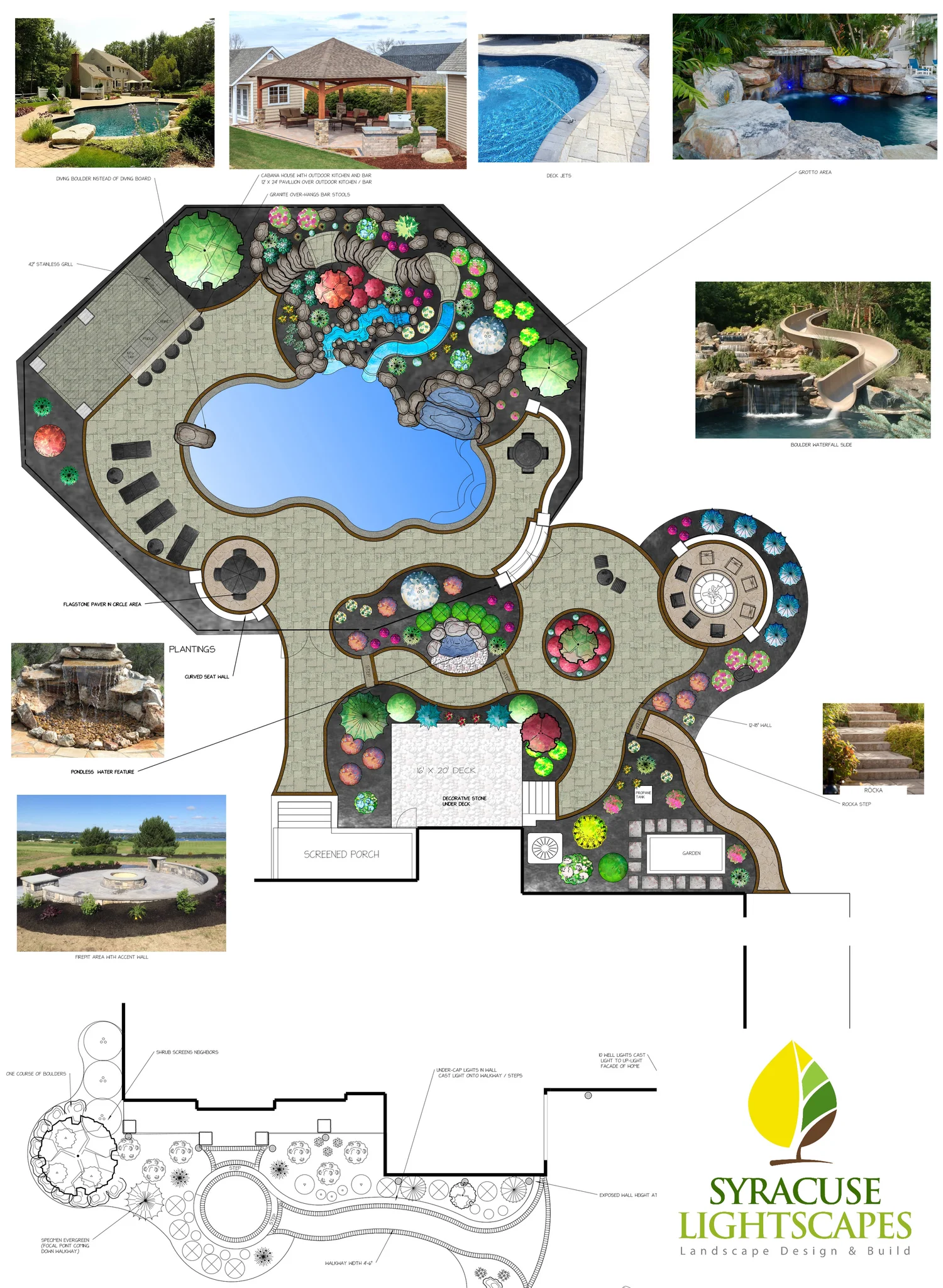 master plan outdoor living on Landscape Design Syracuse Lightscapes Inc