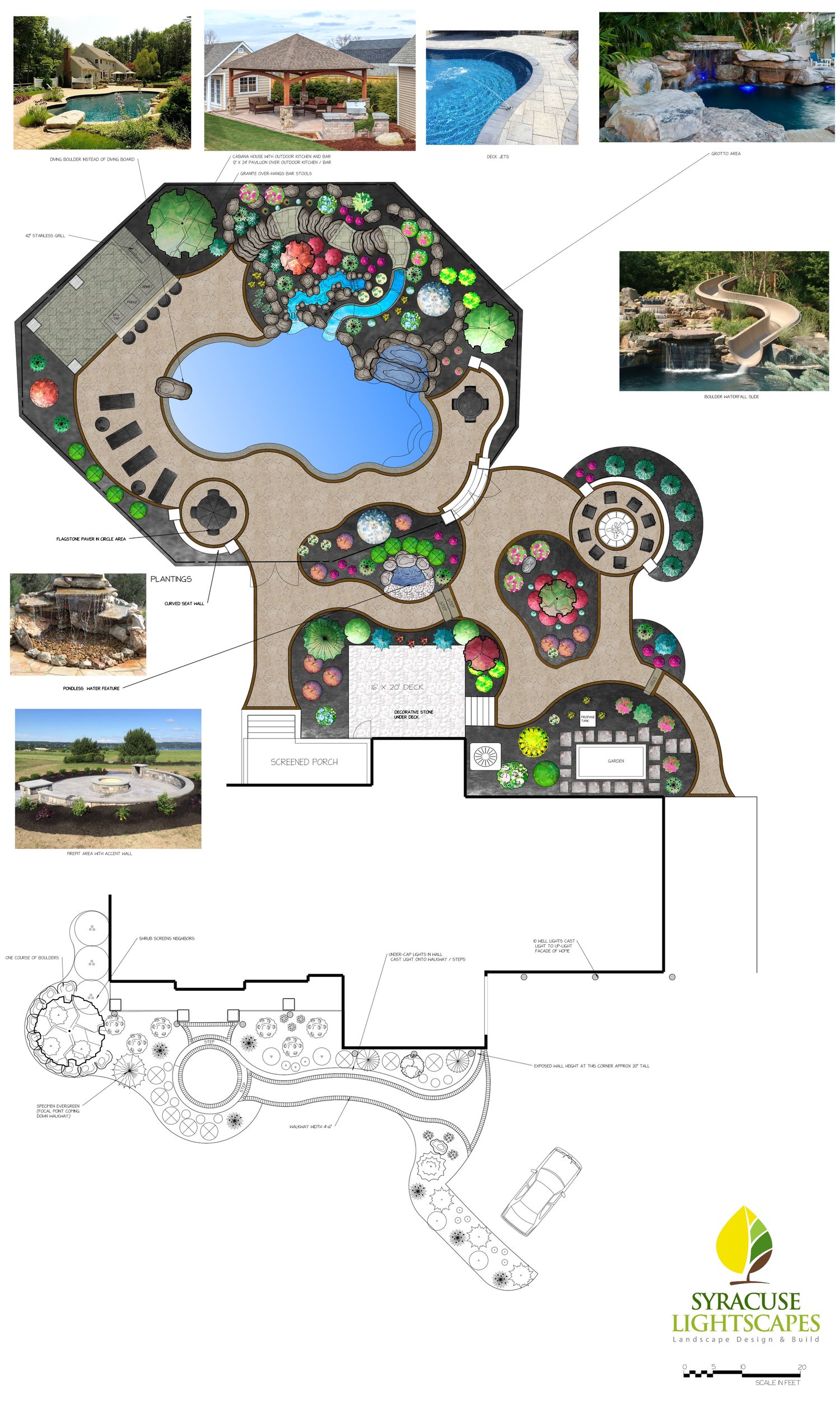 master plan outdoor living on Landscape Design Syracuse Lightscapes Inc