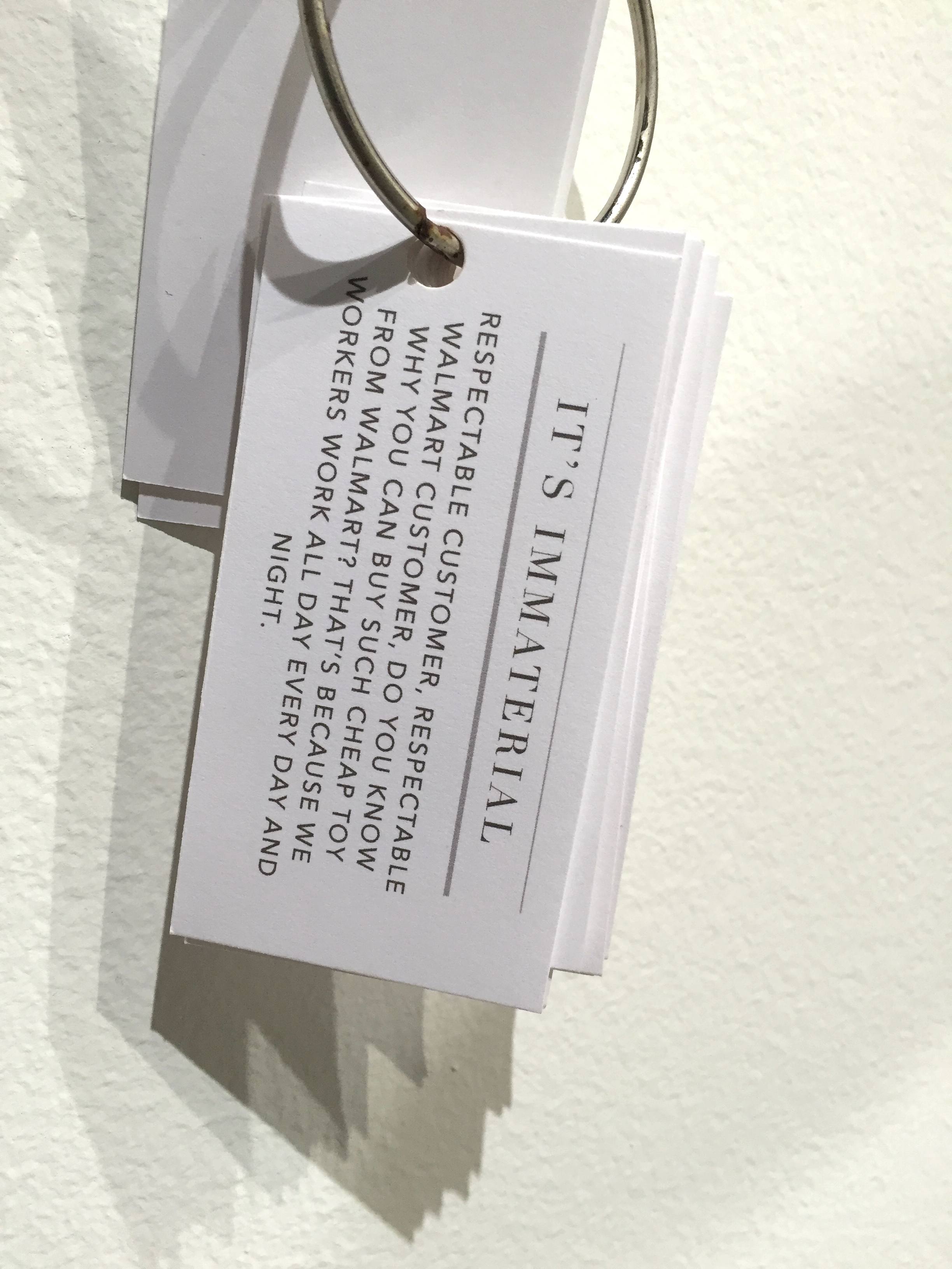 It's Immaterial, Products of Invisible Labor (Detail)