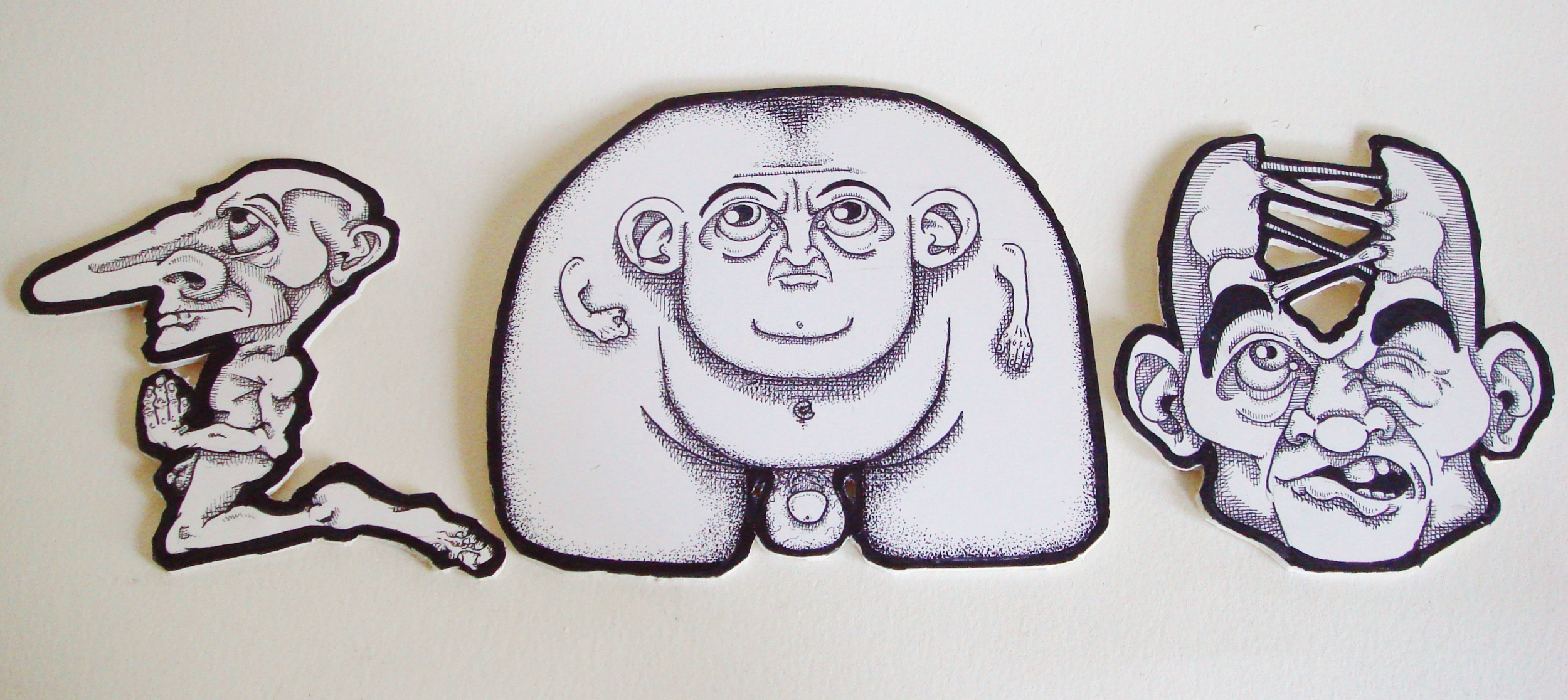 The letters Z,M and U from the x420x show at Concertina Gallery (Chicago), February 2010