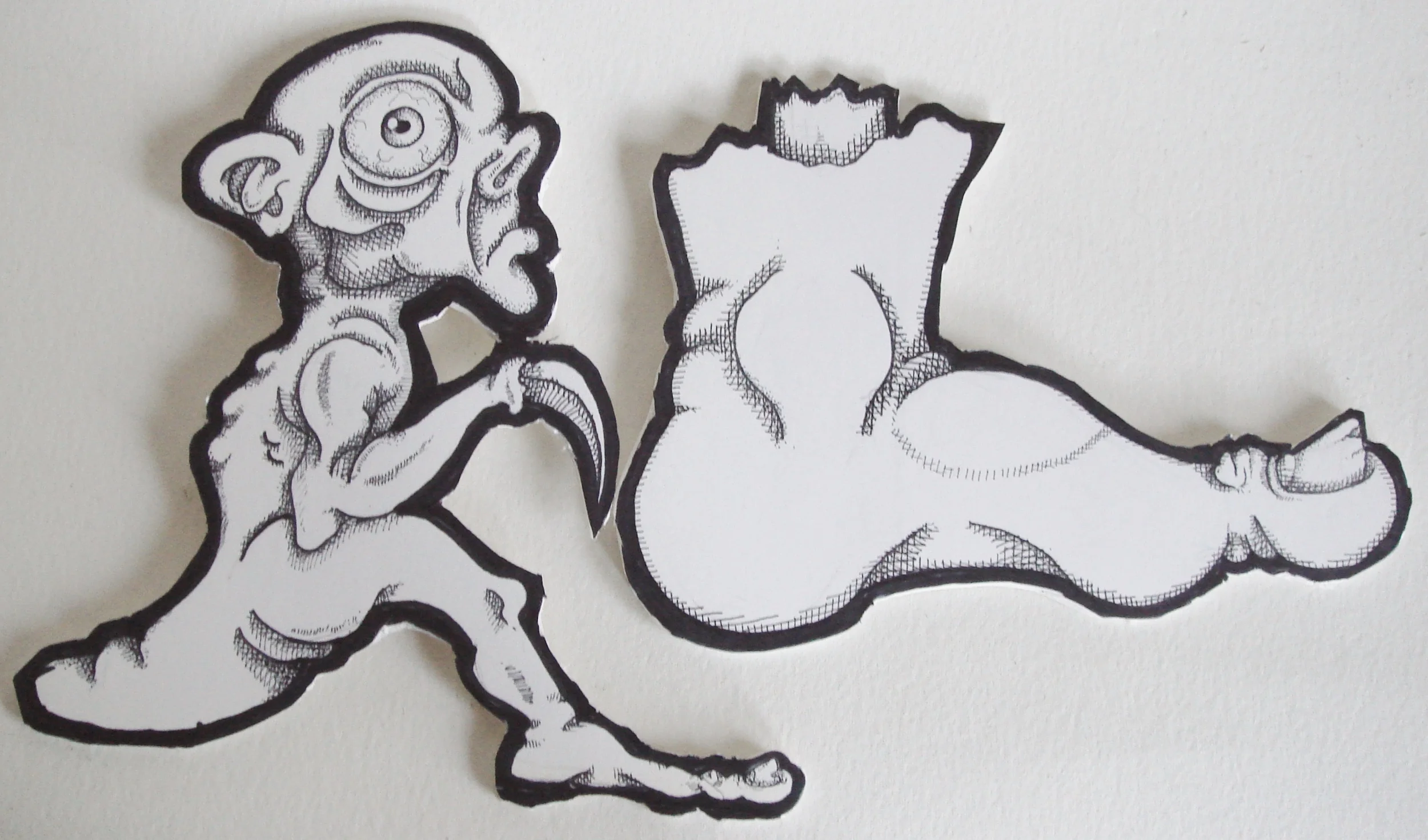 The letters K and L from the x420x show at Concertina Gallery (Chicago), February 2010