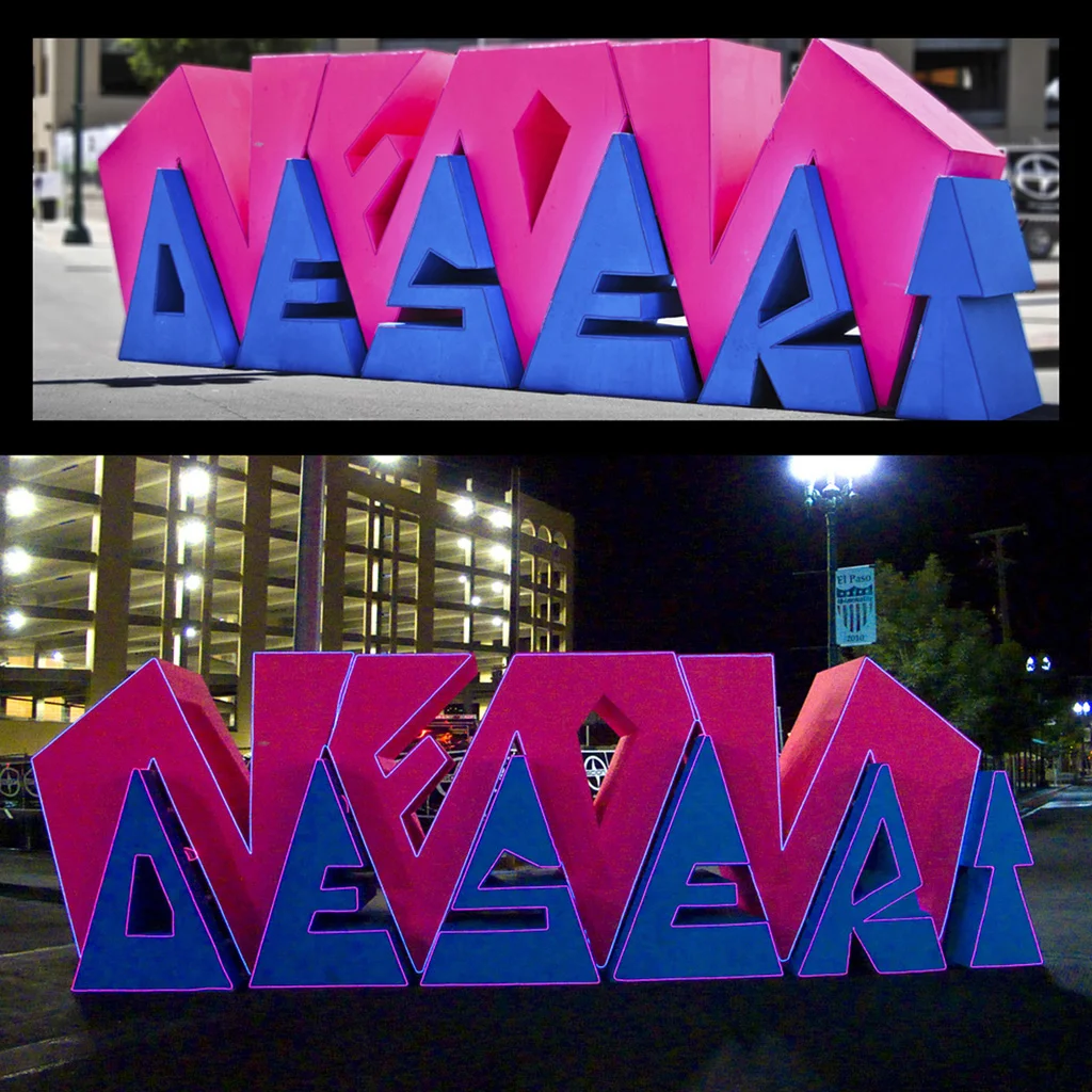 Neon Desert Letters