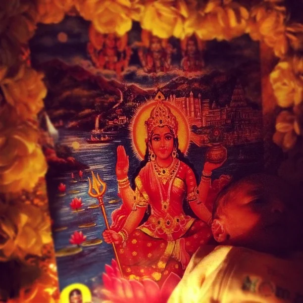 My bb Shaili getting blessing (Taken with instagram)