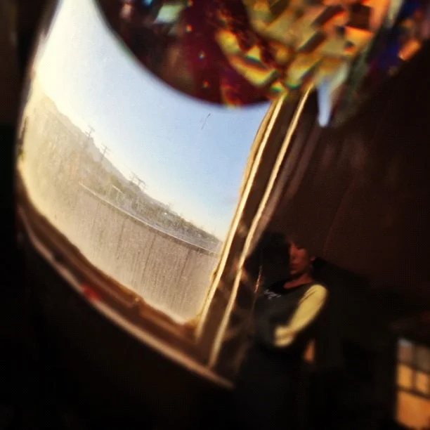 #warm #day @ the #studio #prism #crochet #pendulum #installation #hot #desert #sun #chucotown #vista