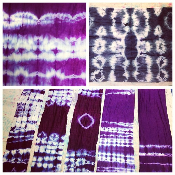 #ancient #art of #binding / #resisting from #Japan #results of student work from #spring #Shibori #workshop #@ #Segundo