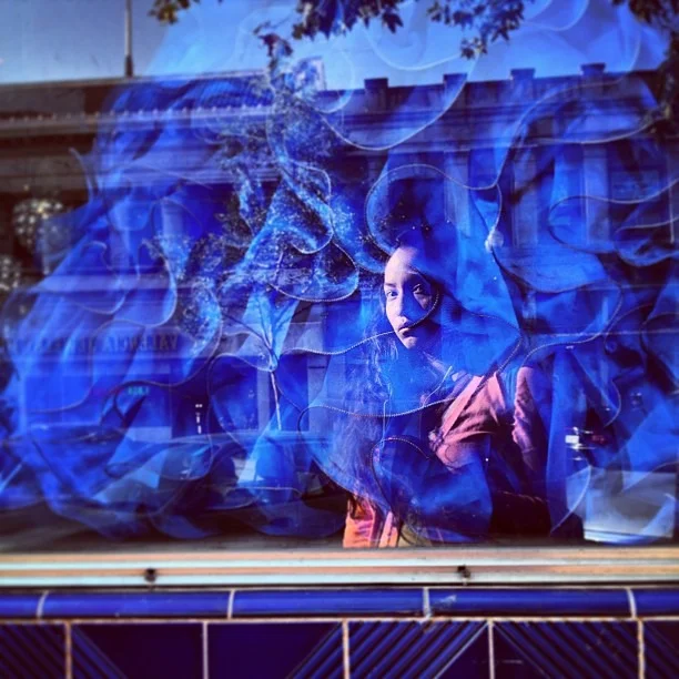 #reflection #stroll on #sunny #santaana #calikillalicious #quinceañera #culture #mirror #imix #blueruffle #mirage (at Historic Downtown Santa Ana)