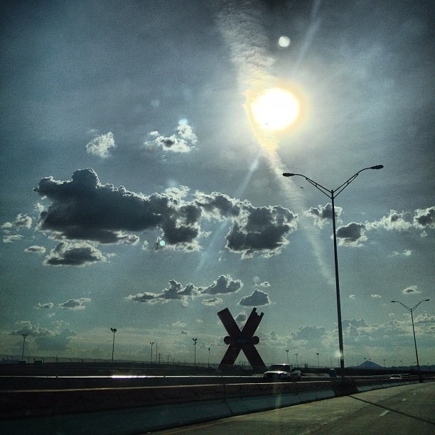 #LaEquis or #TheX in #CiudadJuarez on the #sunny #borderhighway with #100+ out there
