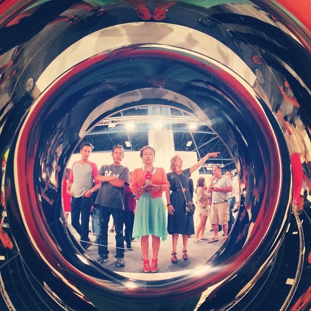 #reflective #materials were another #popular theme in #miamiartbasel2013 #artfriends #art #family #love  #reflection #beachedbasel l