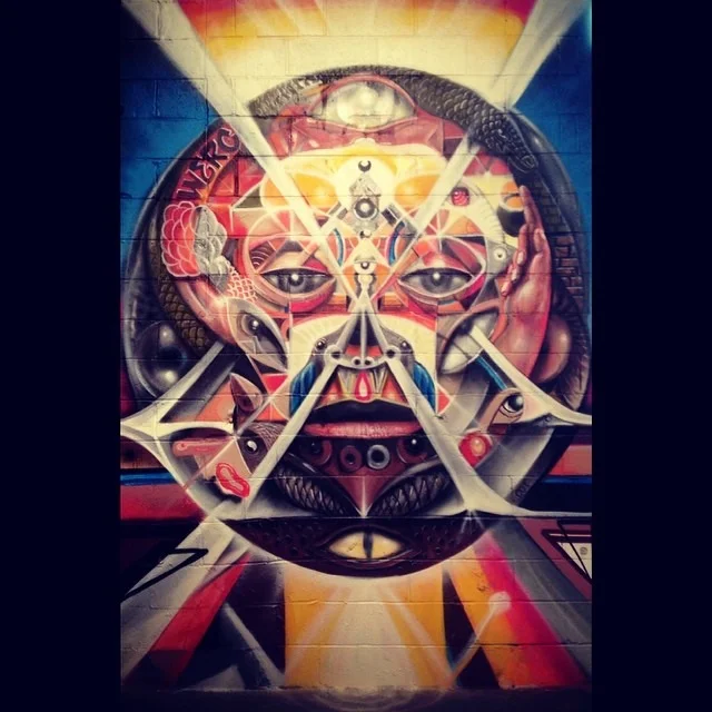 @w3rc ‘s piece at @exitroomny ‘s Track2 last night #publicart in #private #spaces #Tzolkin series #WERC #spaceship #takingoff