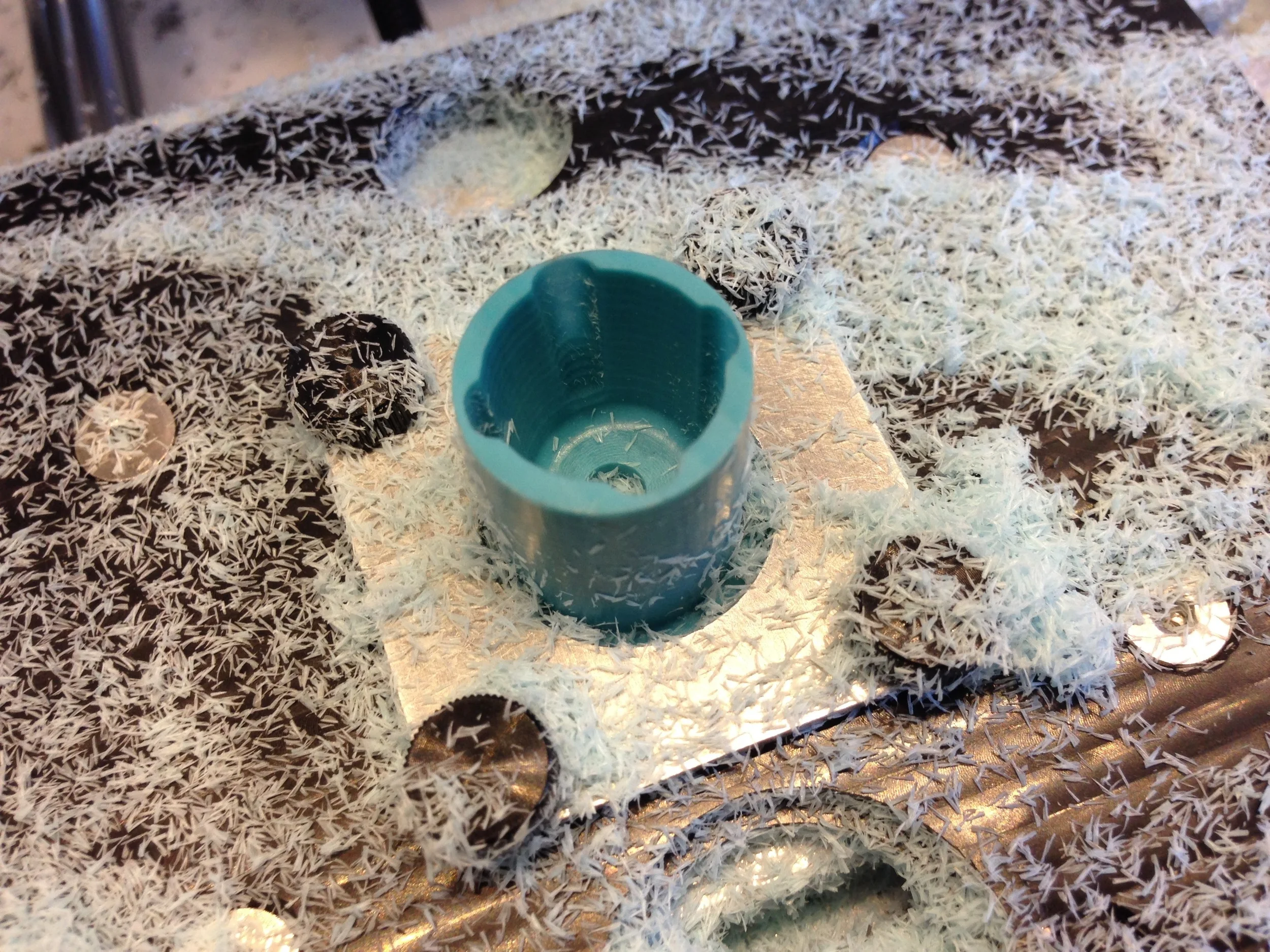First toolpath done with a bit of misalignment, now onto the fingers.