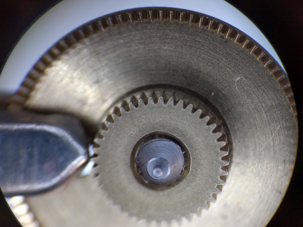  This is one of three geared parts in the assembly, with a circular gear tooth thickness of approxiametly 0.02". 