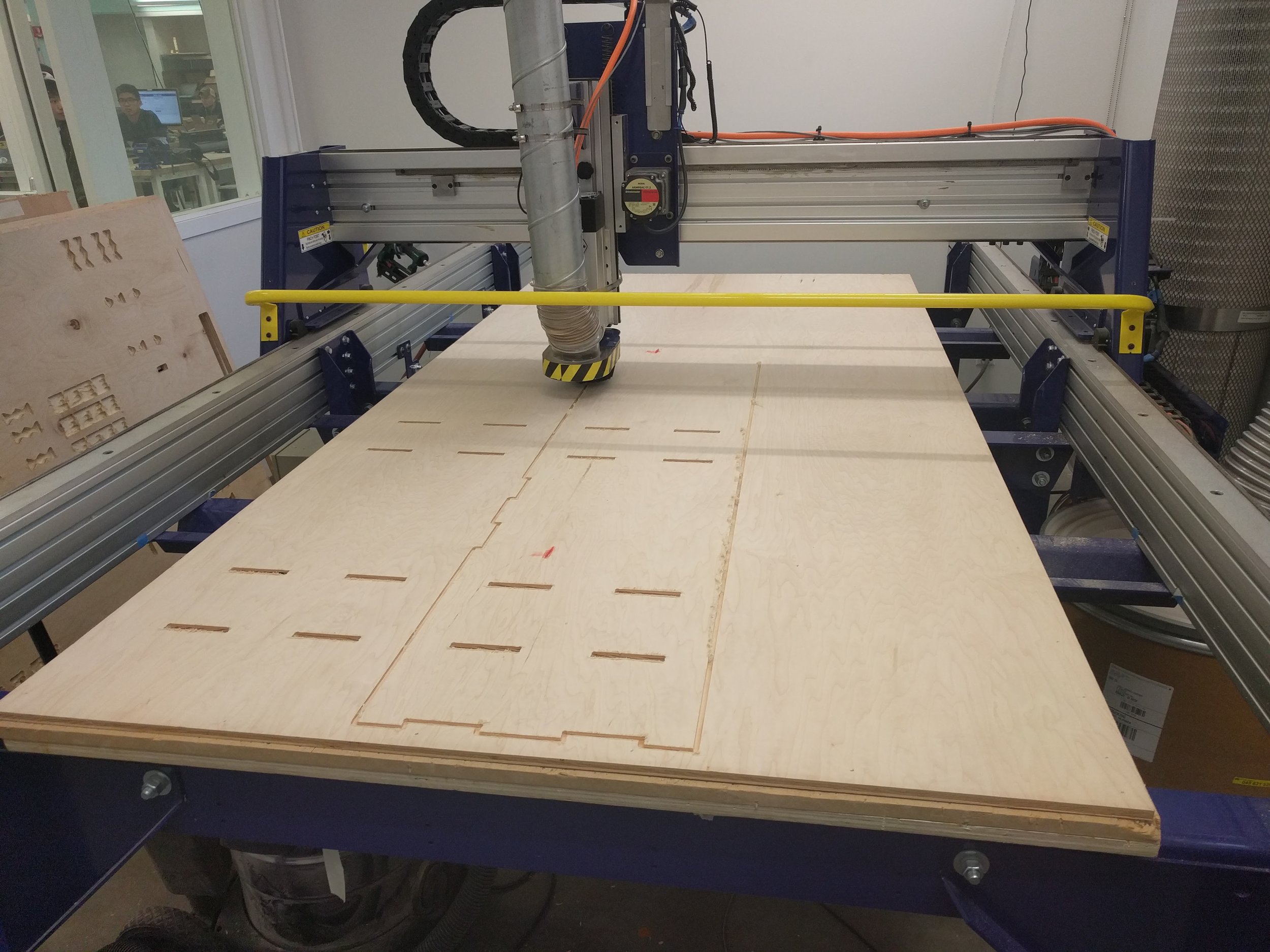  Milling in progress on a 4' x 8' Shopbot Router. 