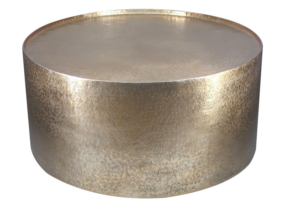Gold Beaten Drum Coffee Table Derham Interiors Gold Beaten Drum Coffee Table Derham, Freedom Beaten Drum Coffee Table