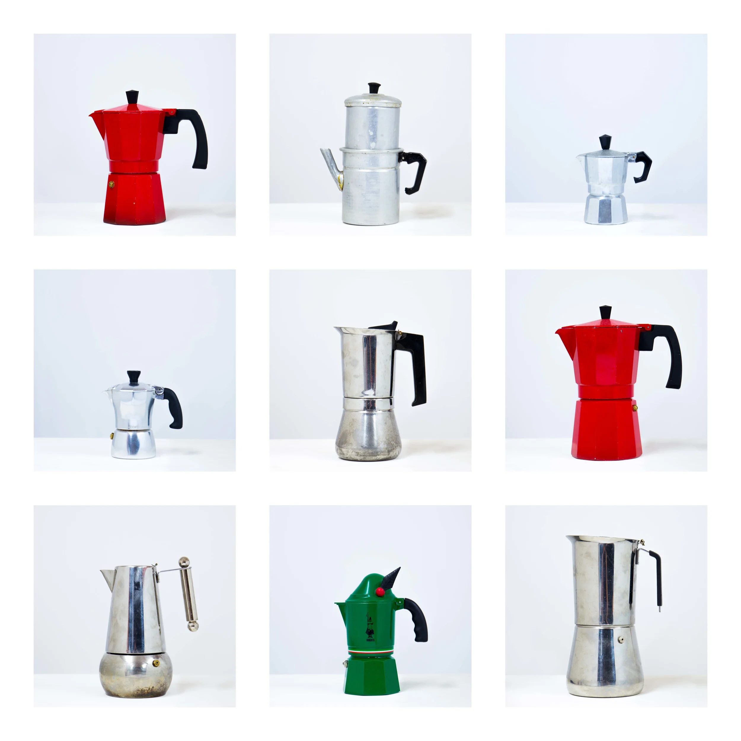   Cafetera Study  (presentation view)&nbsp;  9 30x30cm inkjet prints   2013  