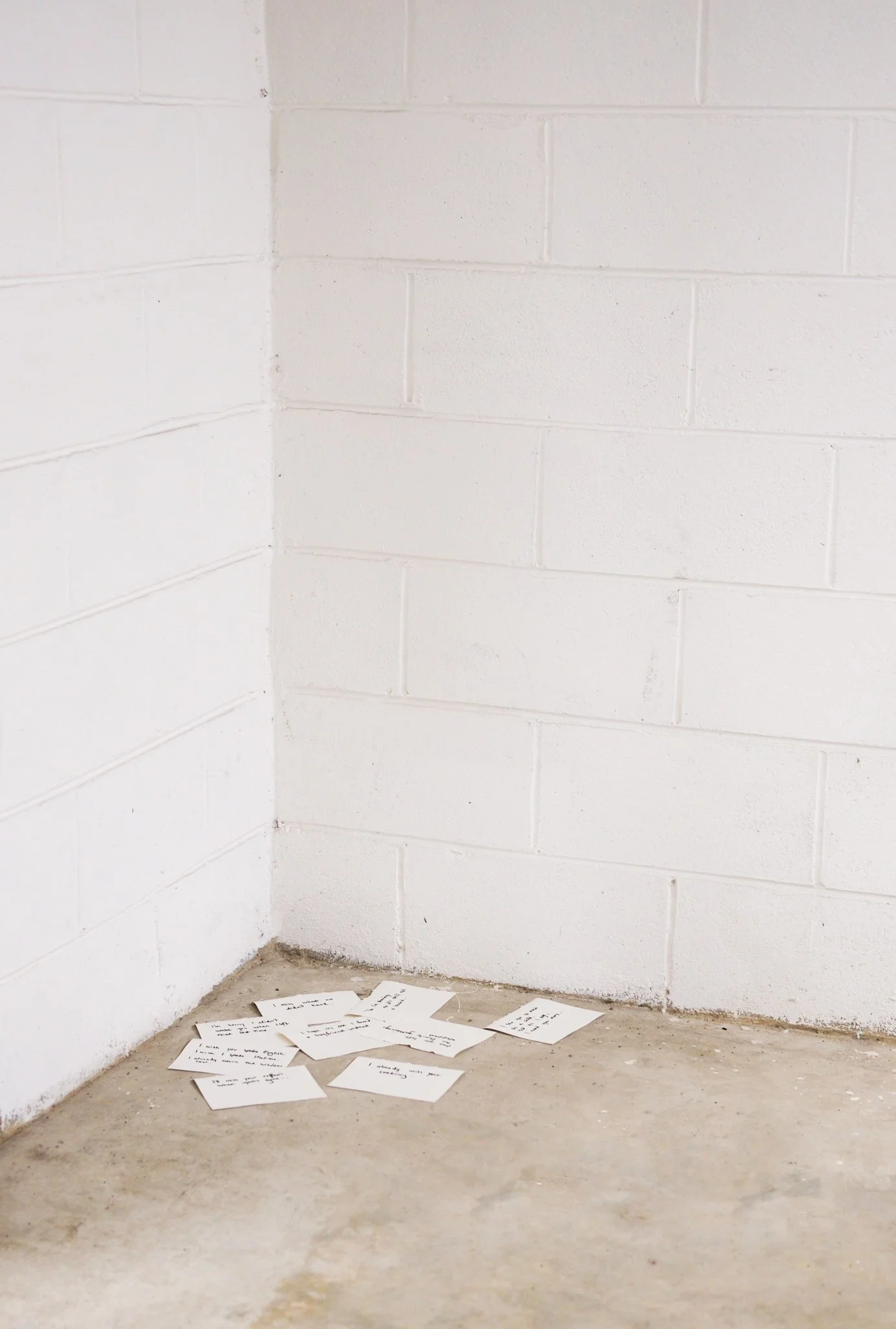  Thoughts for those here and there.   Installation view  