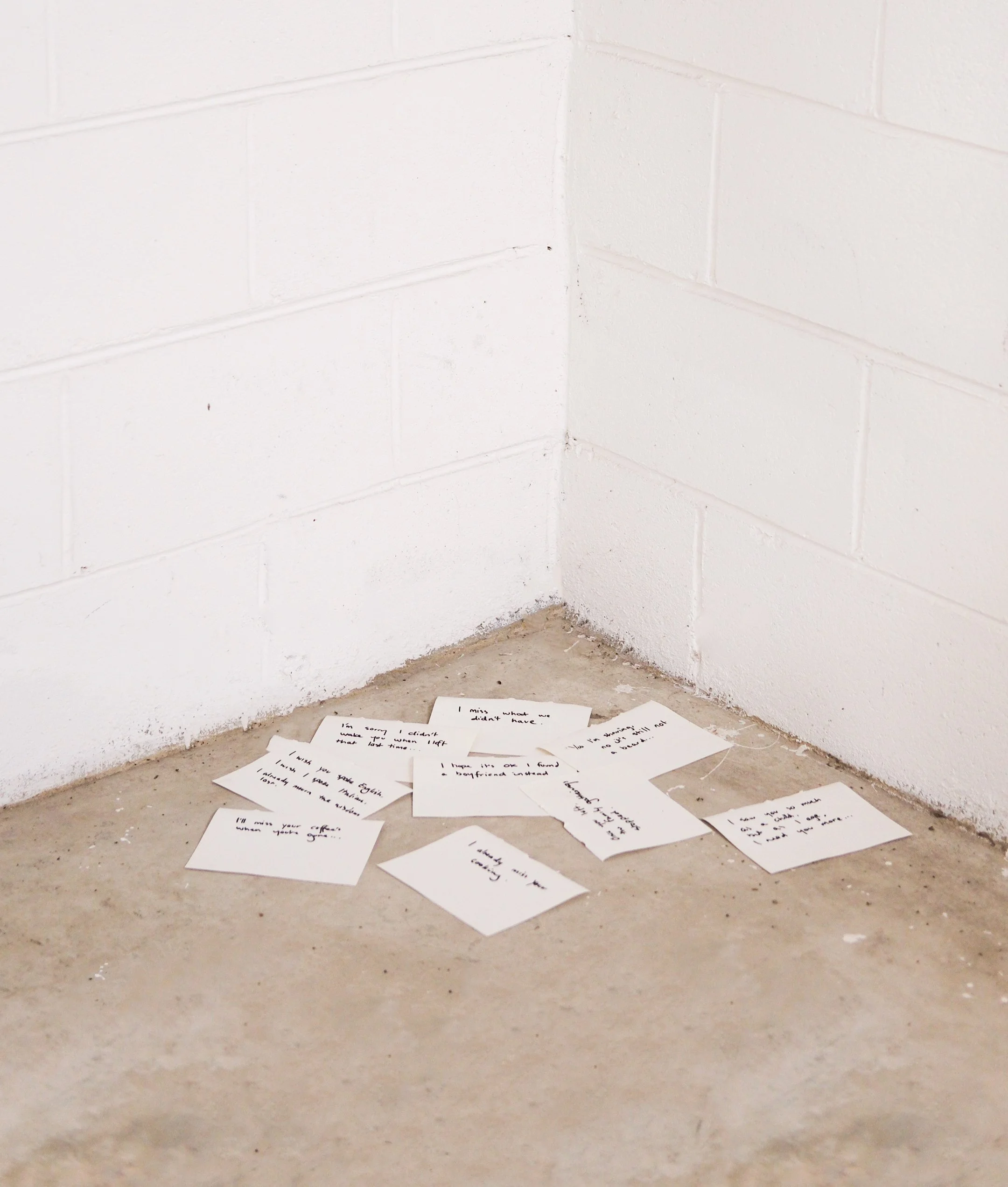  Thoughts for those here and there. ‍ 2025 Installation view 