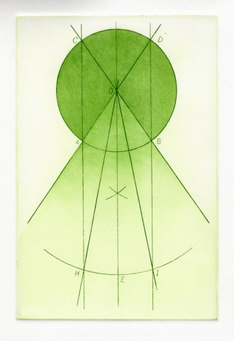 Excerpt from Semblant Geometries (p. 6): neusis construction: trisecting an angle.