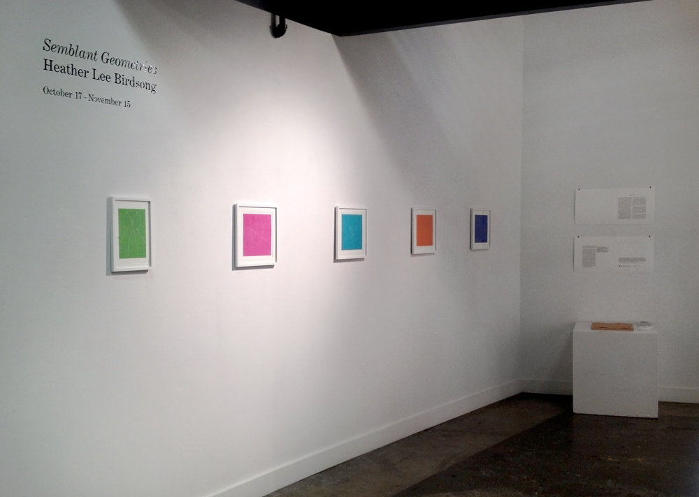 Semblant Geometries installed at PNCA's Photo & Print Gallery, October 17 – November 15, 2014