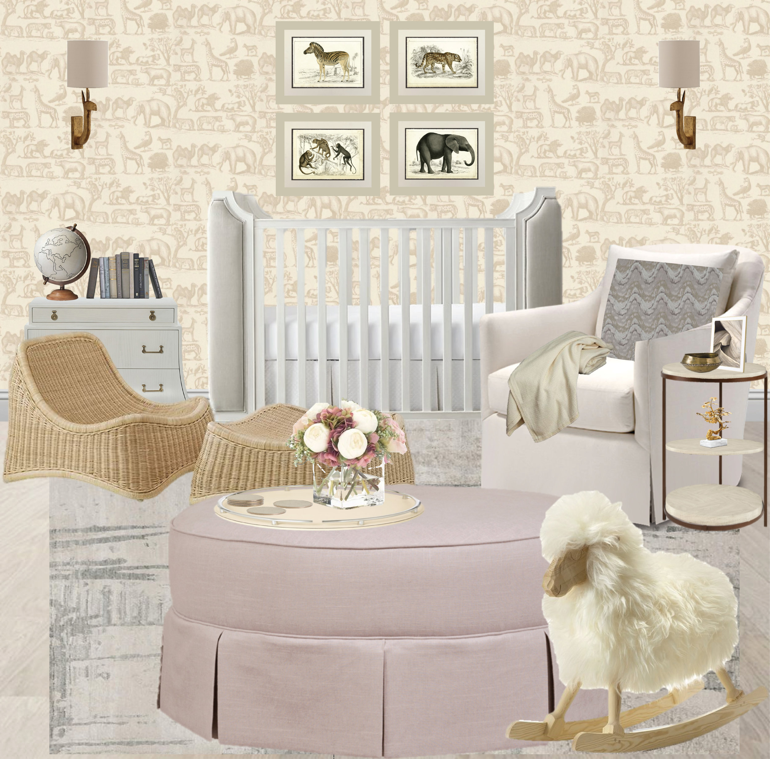 safari girl nursery