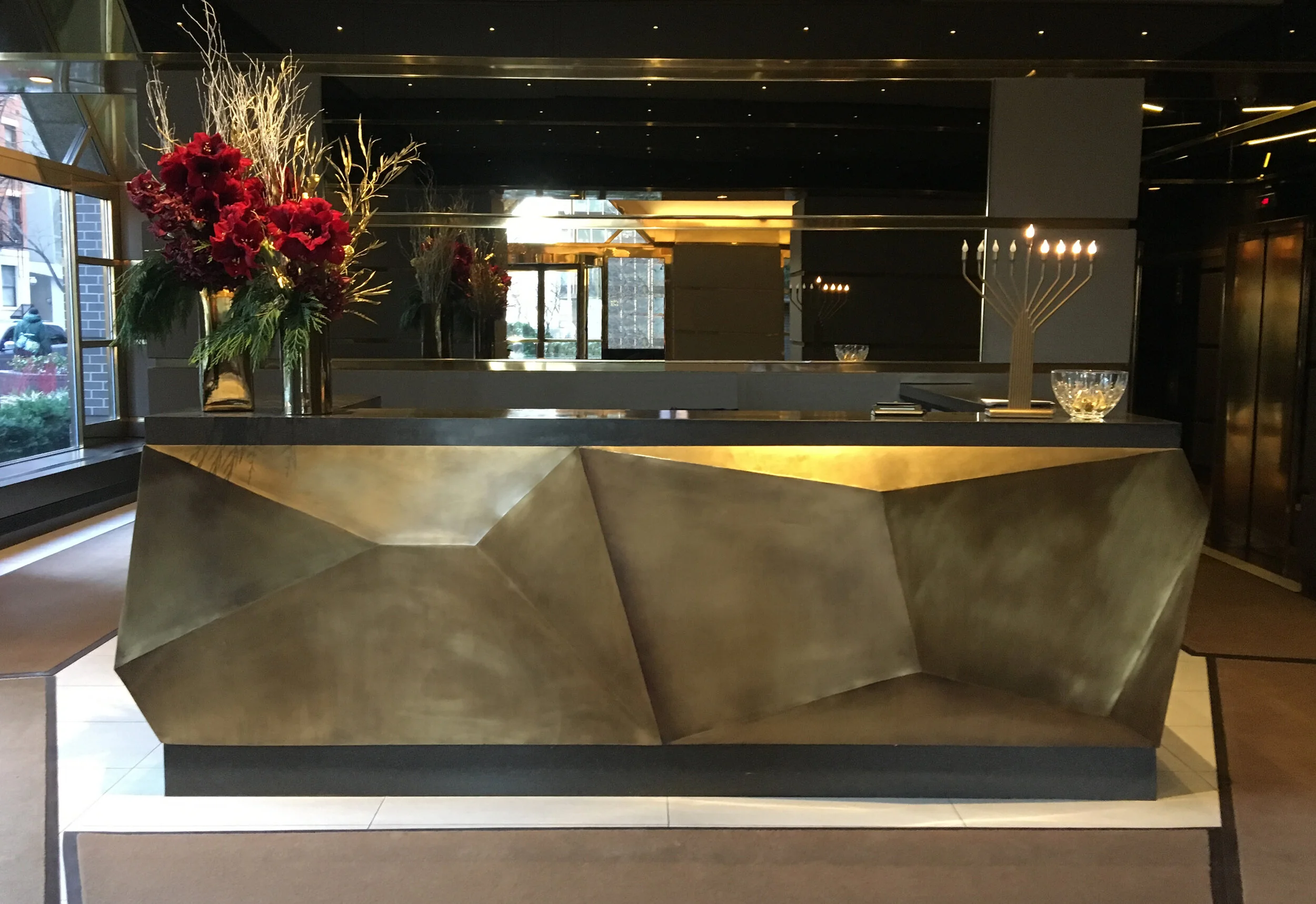 Bronze Reception Desk