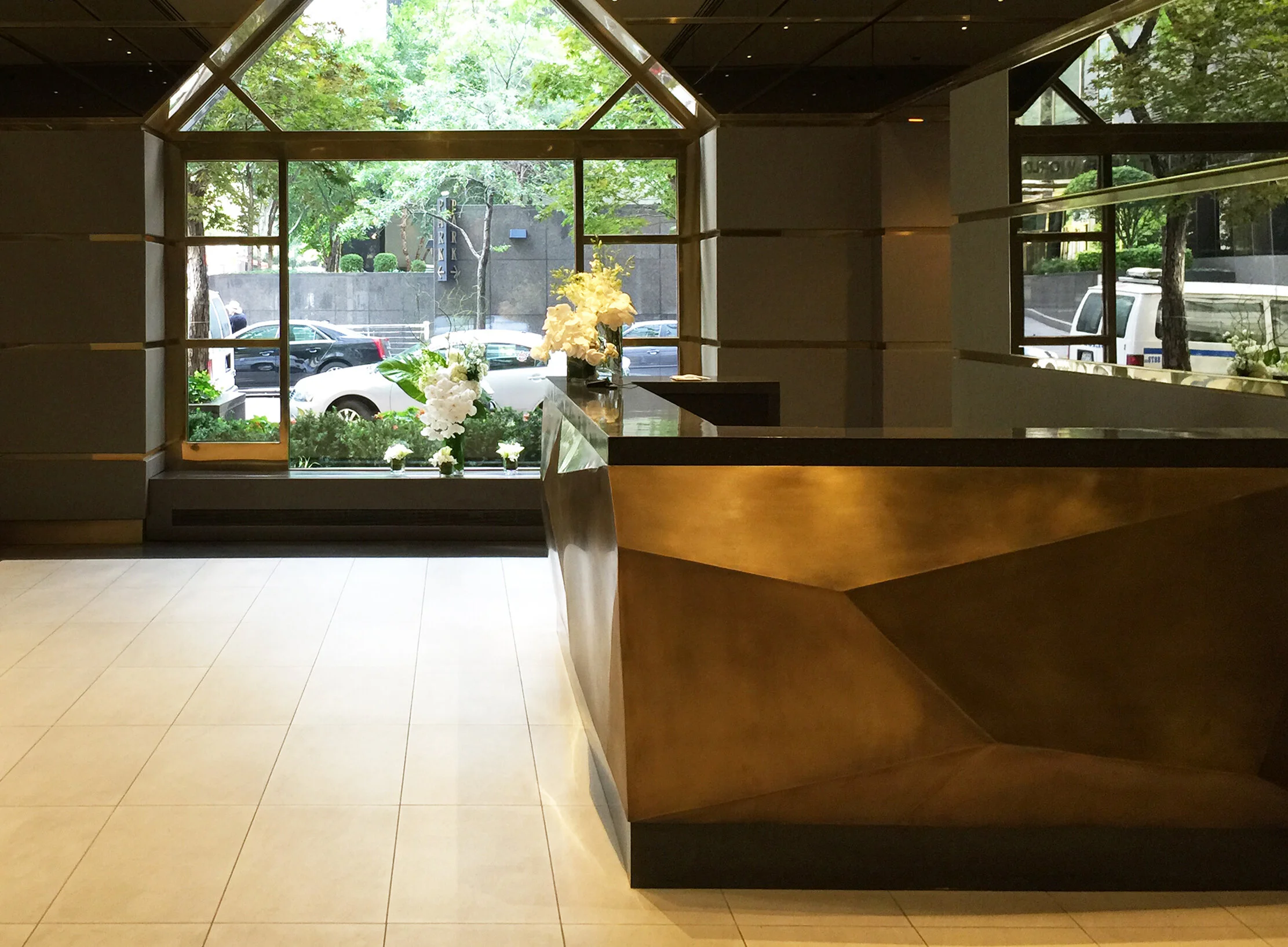 Reception Desk side view