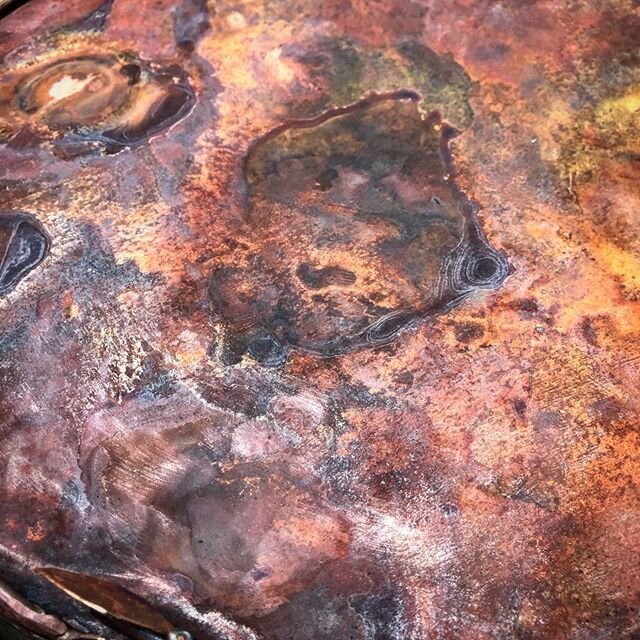 Not from the Mars Rover. It's a patina in progress. Japanese Brown.

Thanks @sculptnouveau @compleatsculptor