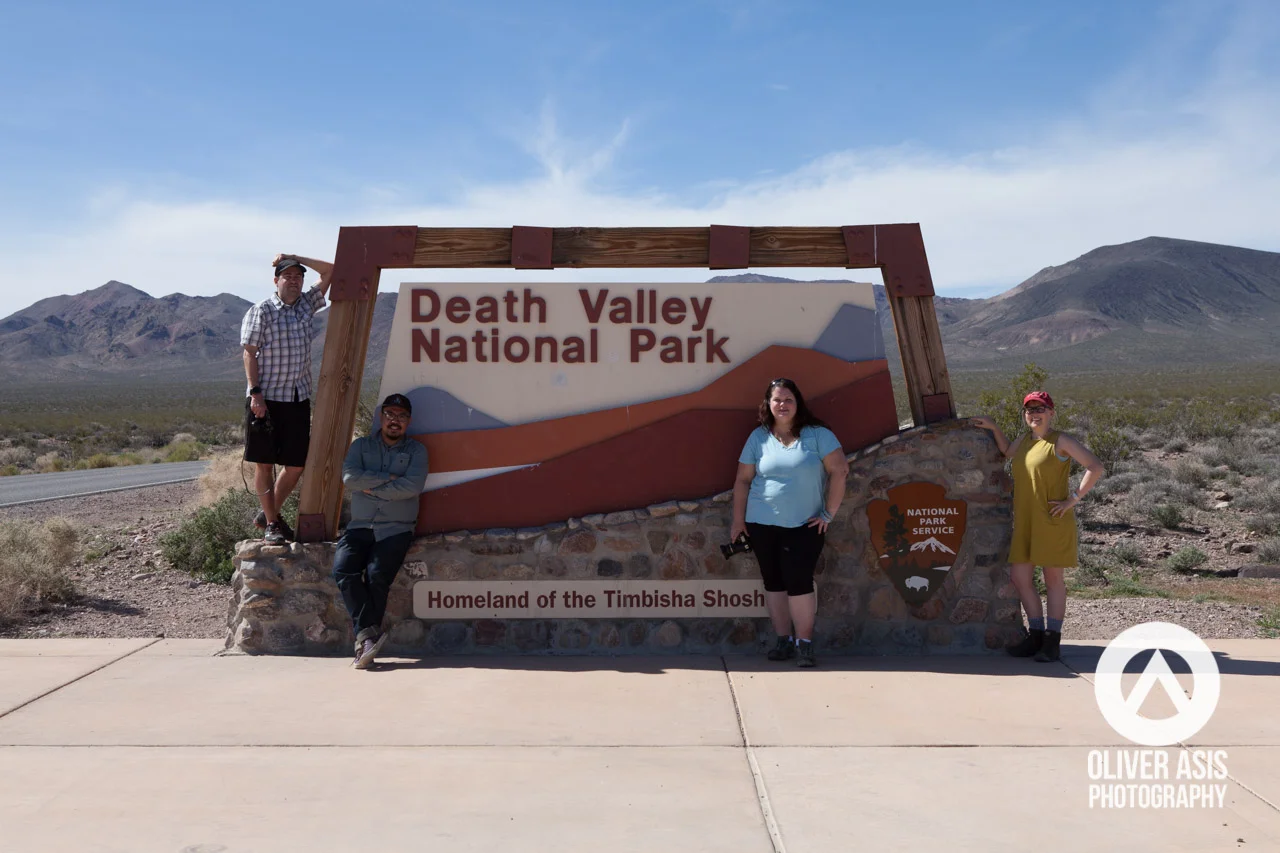 My friends, Randy, Hollie, Erin, and I at the eastern enterance into Death Valley National Park. 